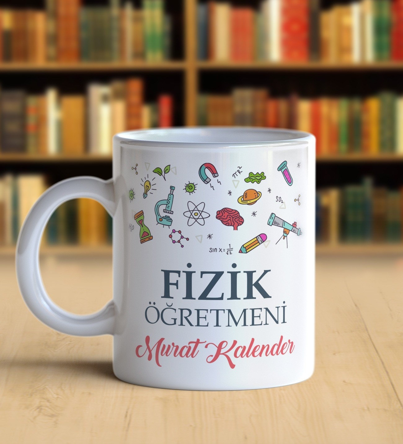 Kişiye Özel  Fizik Öğretmeni Kupa Bardak
