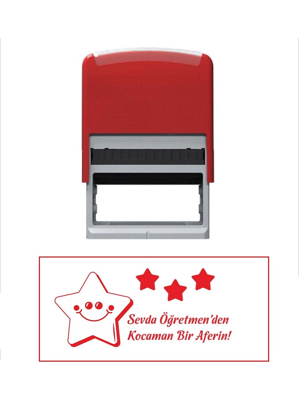 Kişiye Özel Isimli Kırmızı Öğretmen Kaşesi - 1