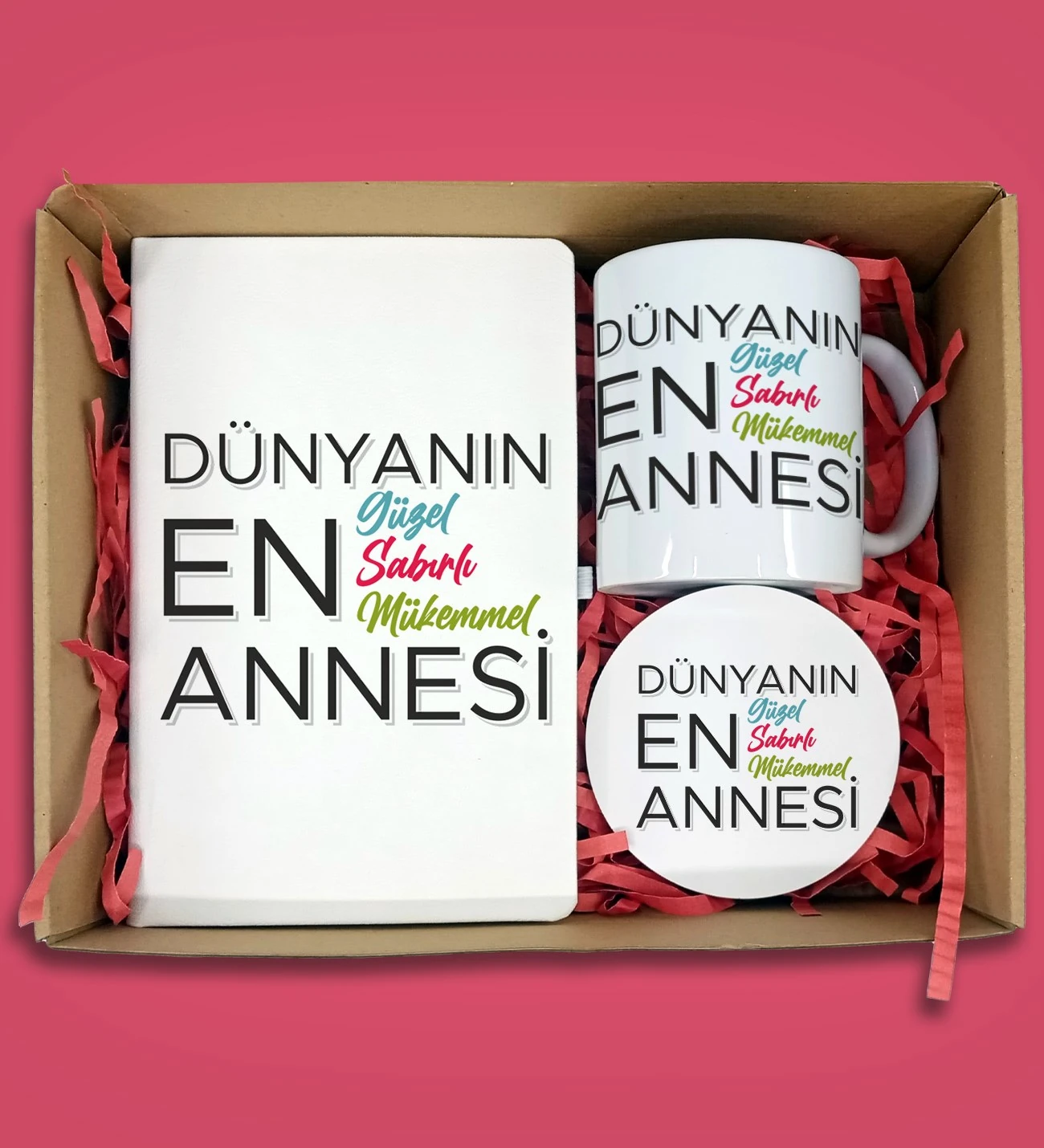 Anneler Gününe Özel Ajanda Kupa Bardak ve Bardak Altlığı Seti 2