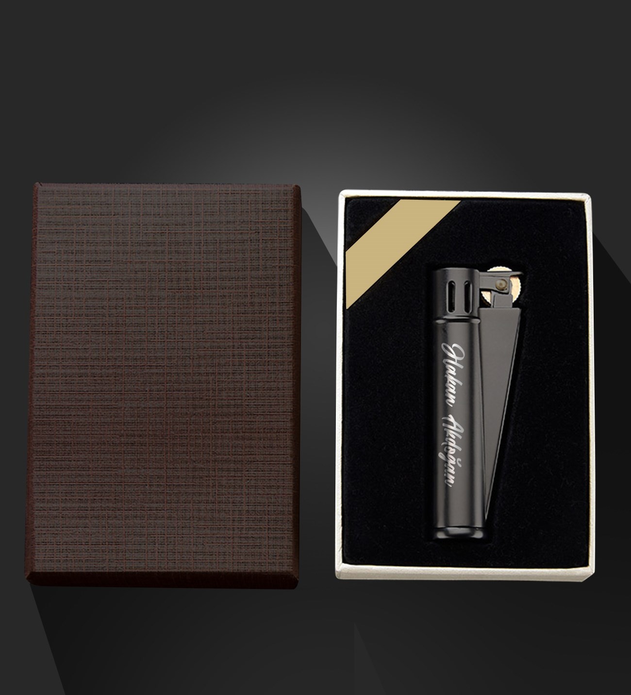 Kişiye Özel İsimli Exclusive  Metal Kasa Çakmak