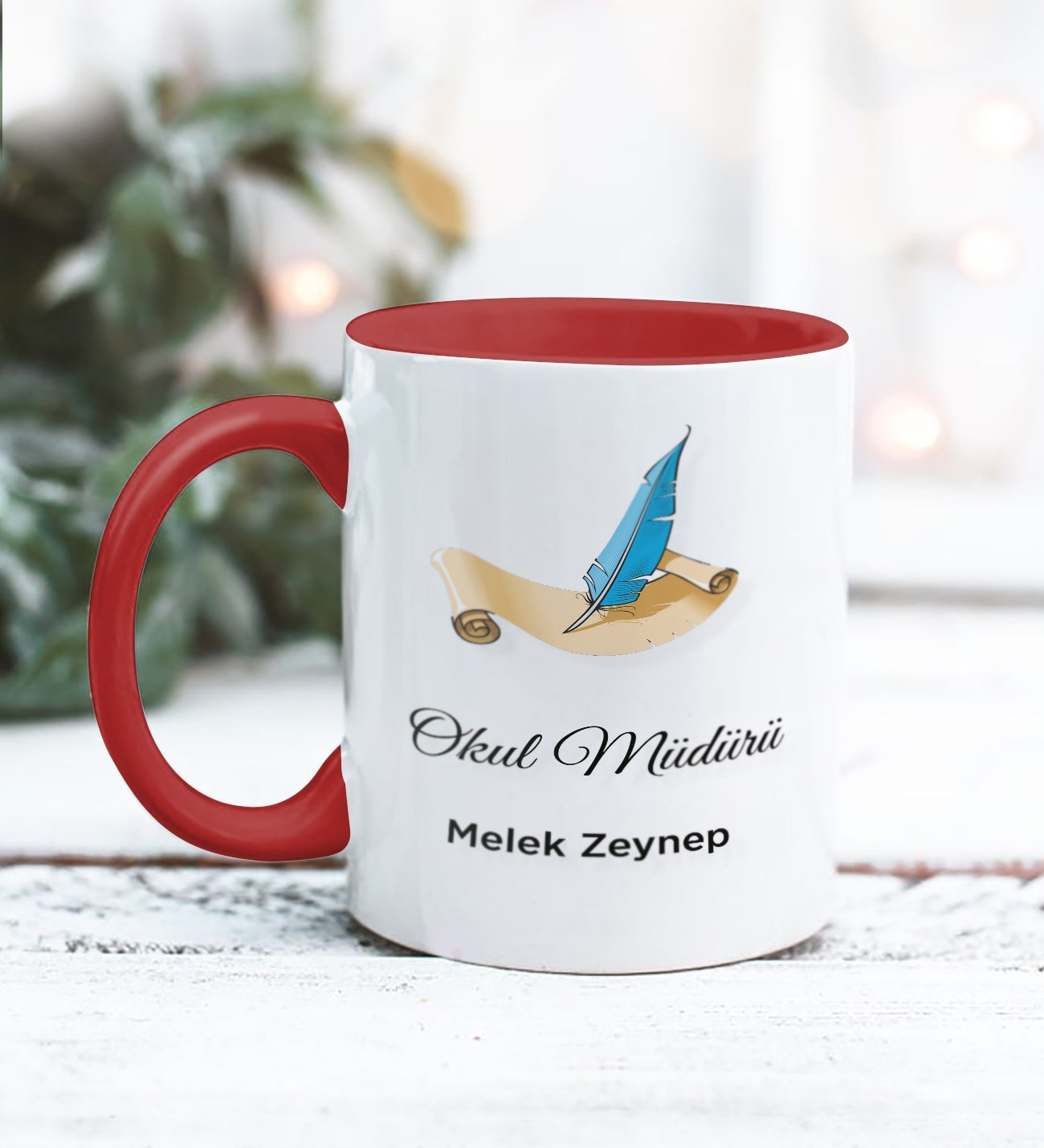 Okul Müdürü Tasarımlı Kişiye Özel Kupa Bardak