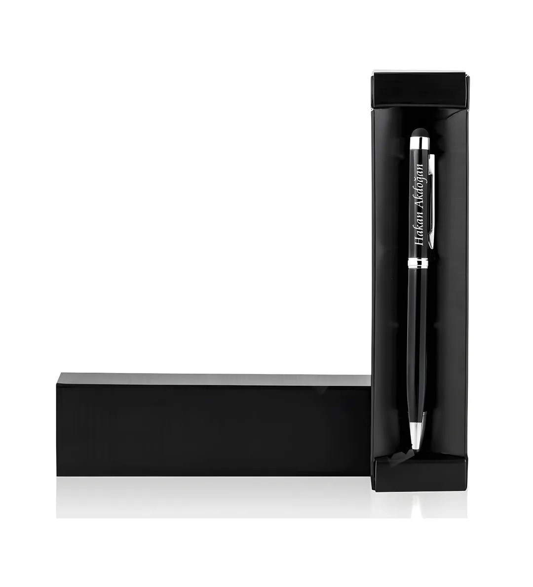  Kişiye Özel İsim Baskılı Kutulu Touch Pen Özellikli Metal Kalem 2 in 1