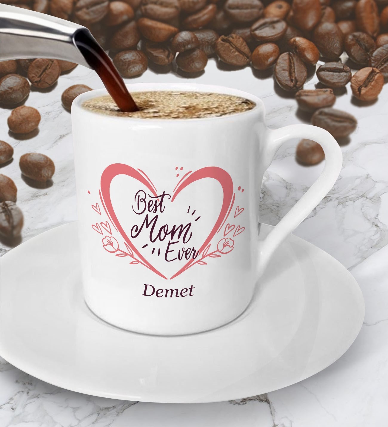 Best Mom Ever Anneler Günü Tasarımlı Kahve Fincanı