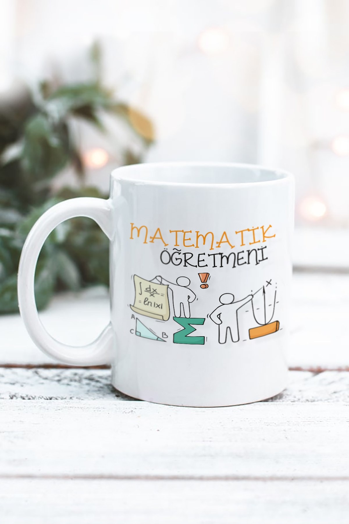 Matematik Öğretmeni Tasarımlı Kupa Bardak