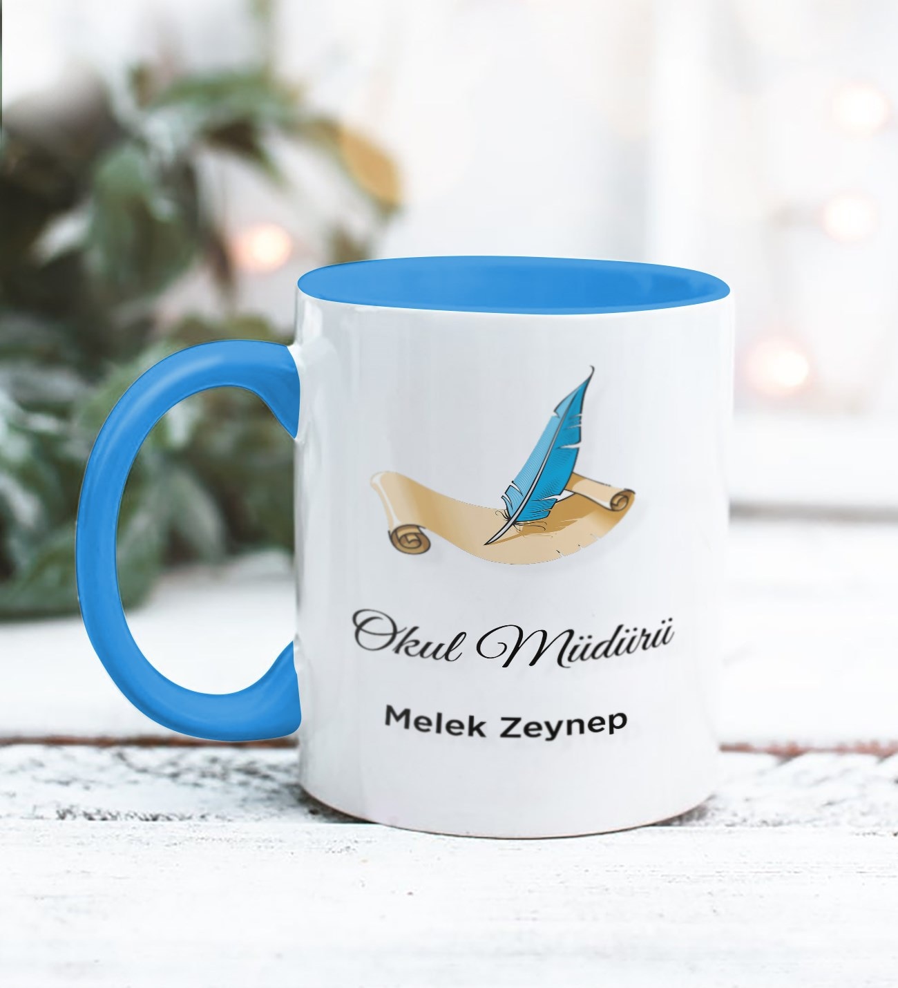 Okul Müdürü Tasarımlı Kişiye Özel Kupa Bardak
