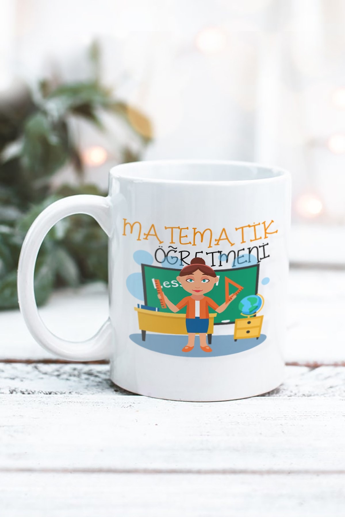 Matematik Öğretmeni Tasarımlı Kupa Bardak