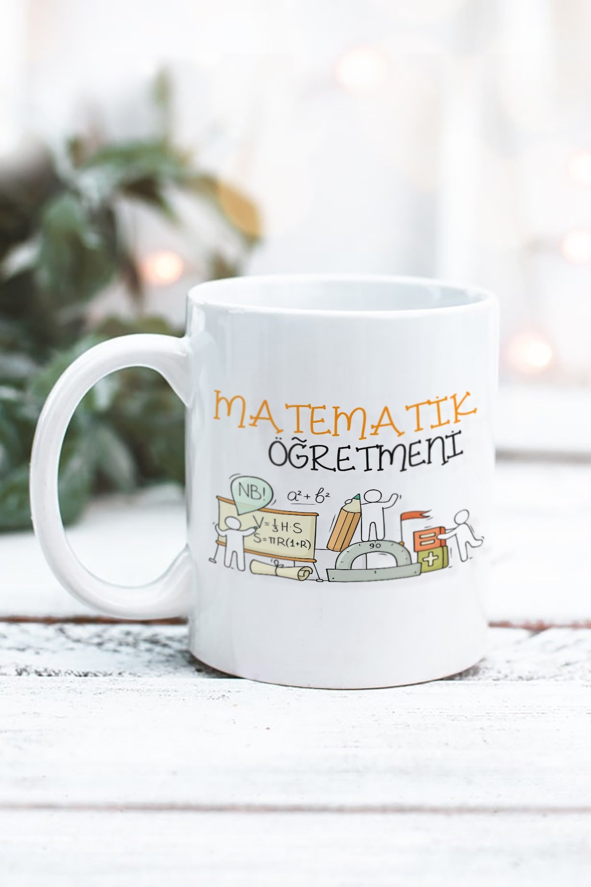Matematik Öğretmeni Tasarımlı Kupa Bardak
