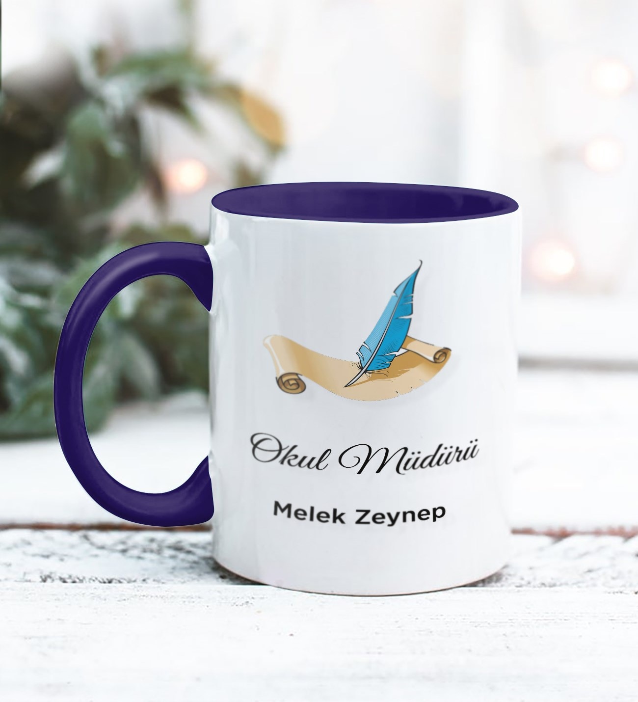 Okul Müdürü Tasarımlı Kişiye Özel Kupa Bardak