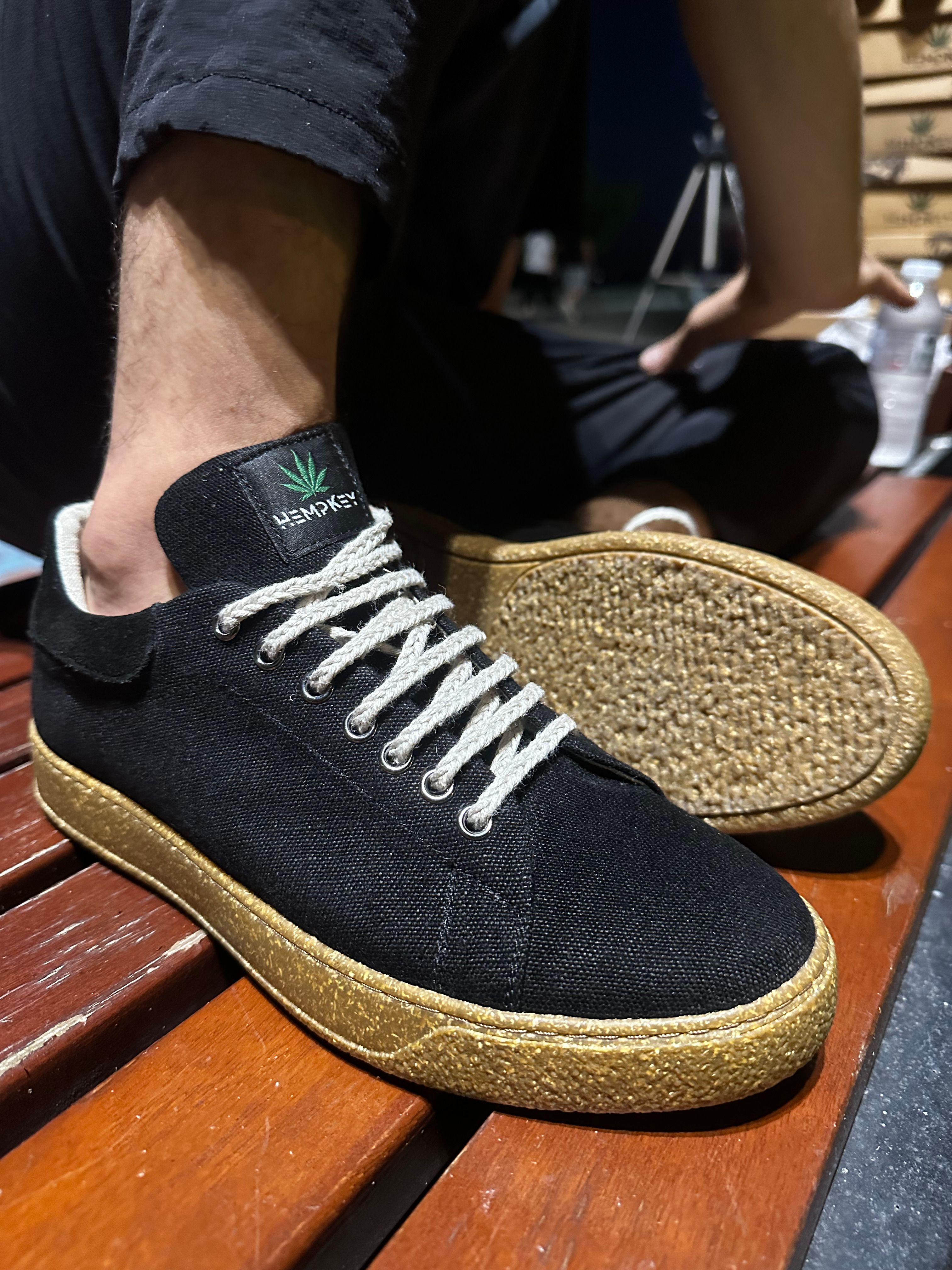 Jack Herer V2.0 Kenevir Yapımından Ayakkabı - Derin Siyah