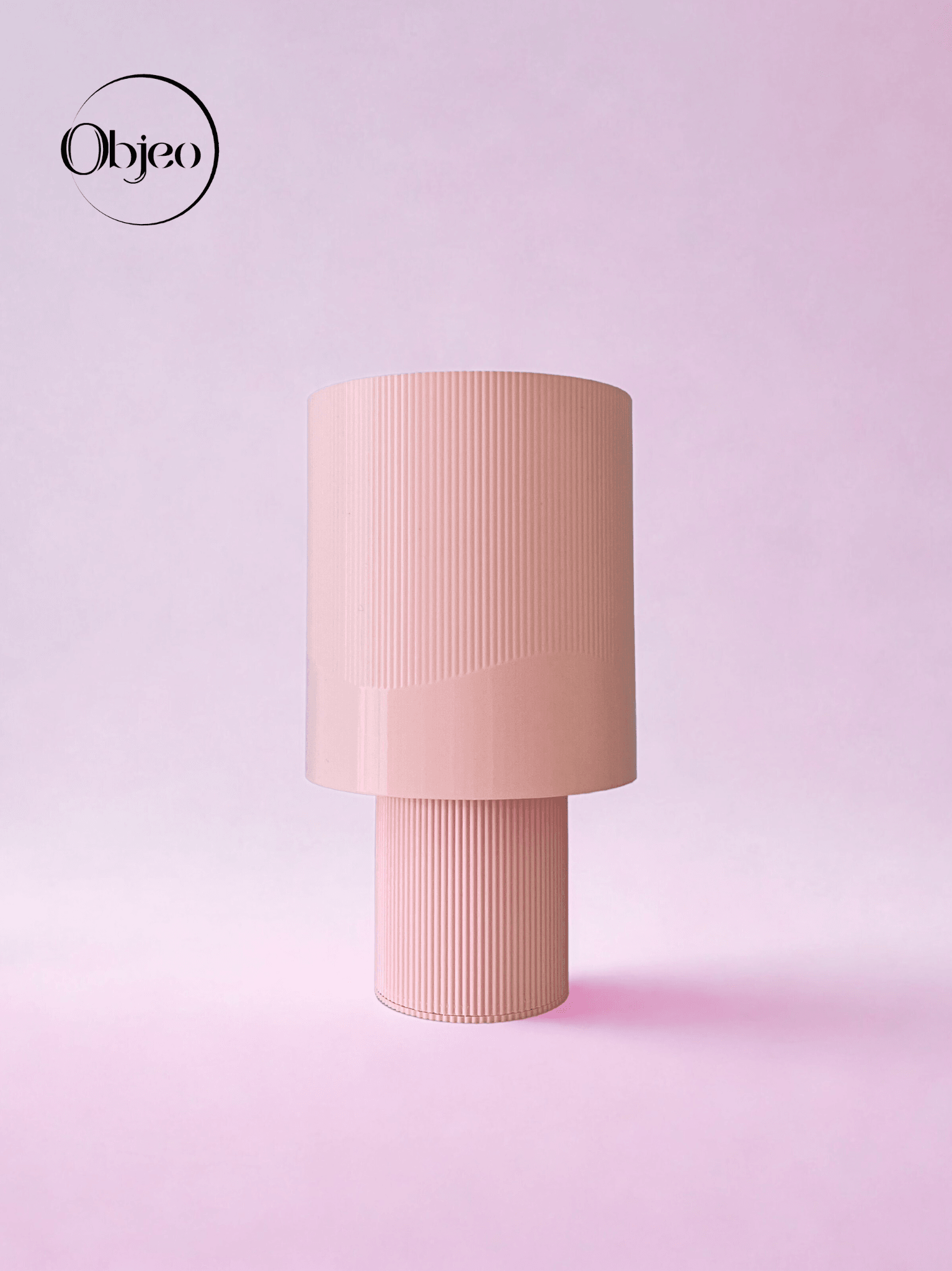 Açık Pembe Objeo 3D Özel Tasarım Dekoratif Çocuk Odası Abajur