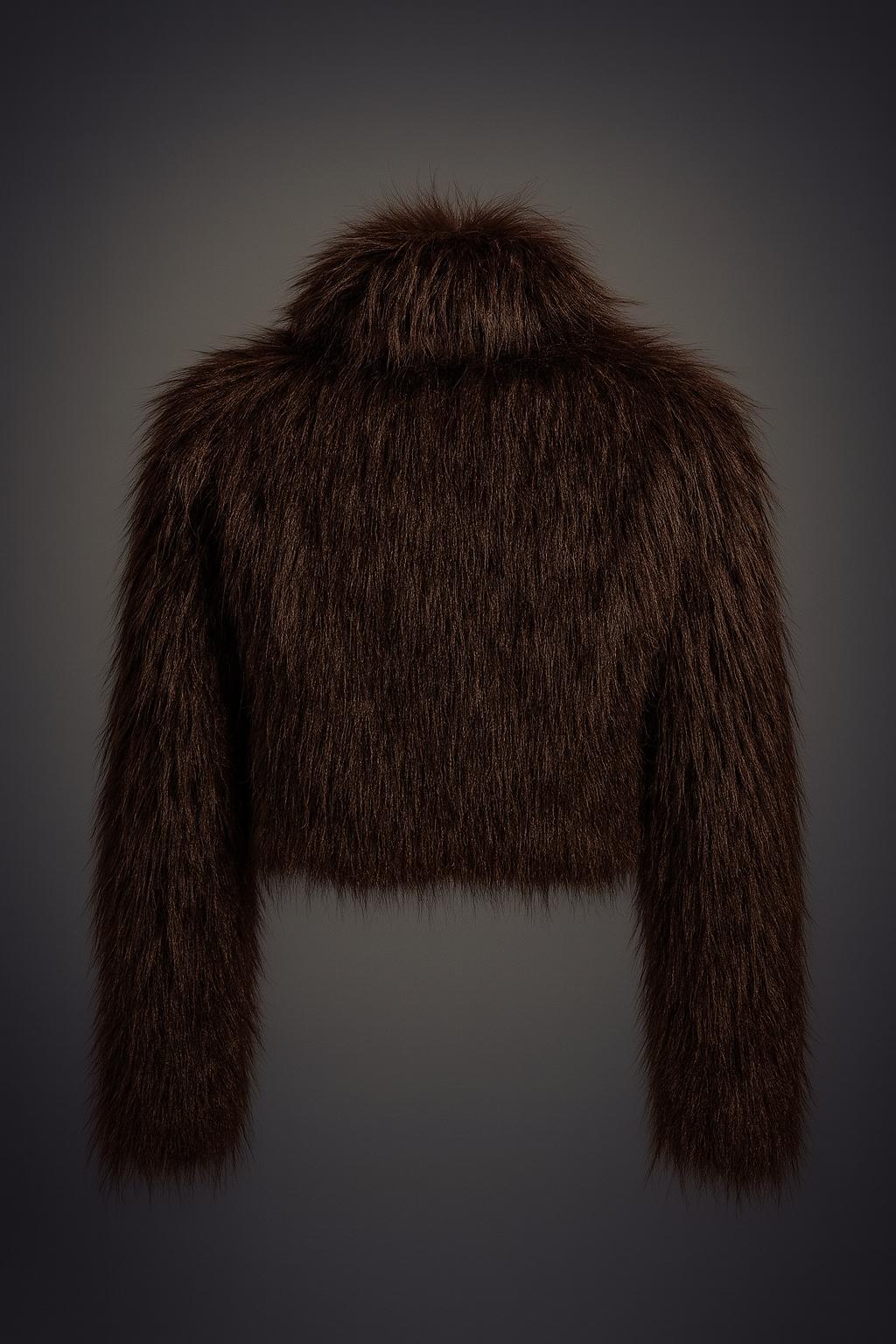 İtalyan Kürk Ceket - Acı Kahve