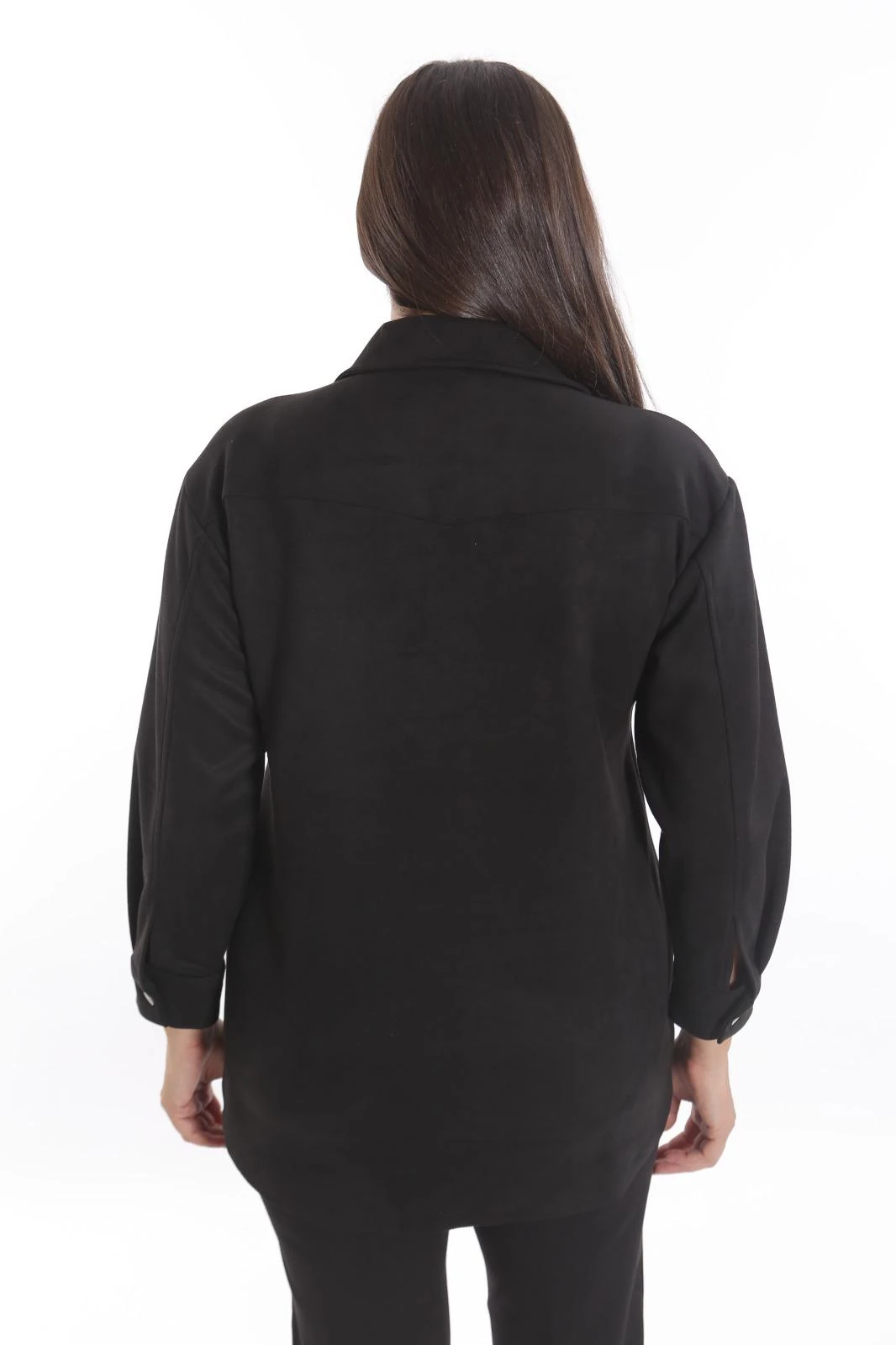 Taş Detaylı Süet Gömlek Ceket