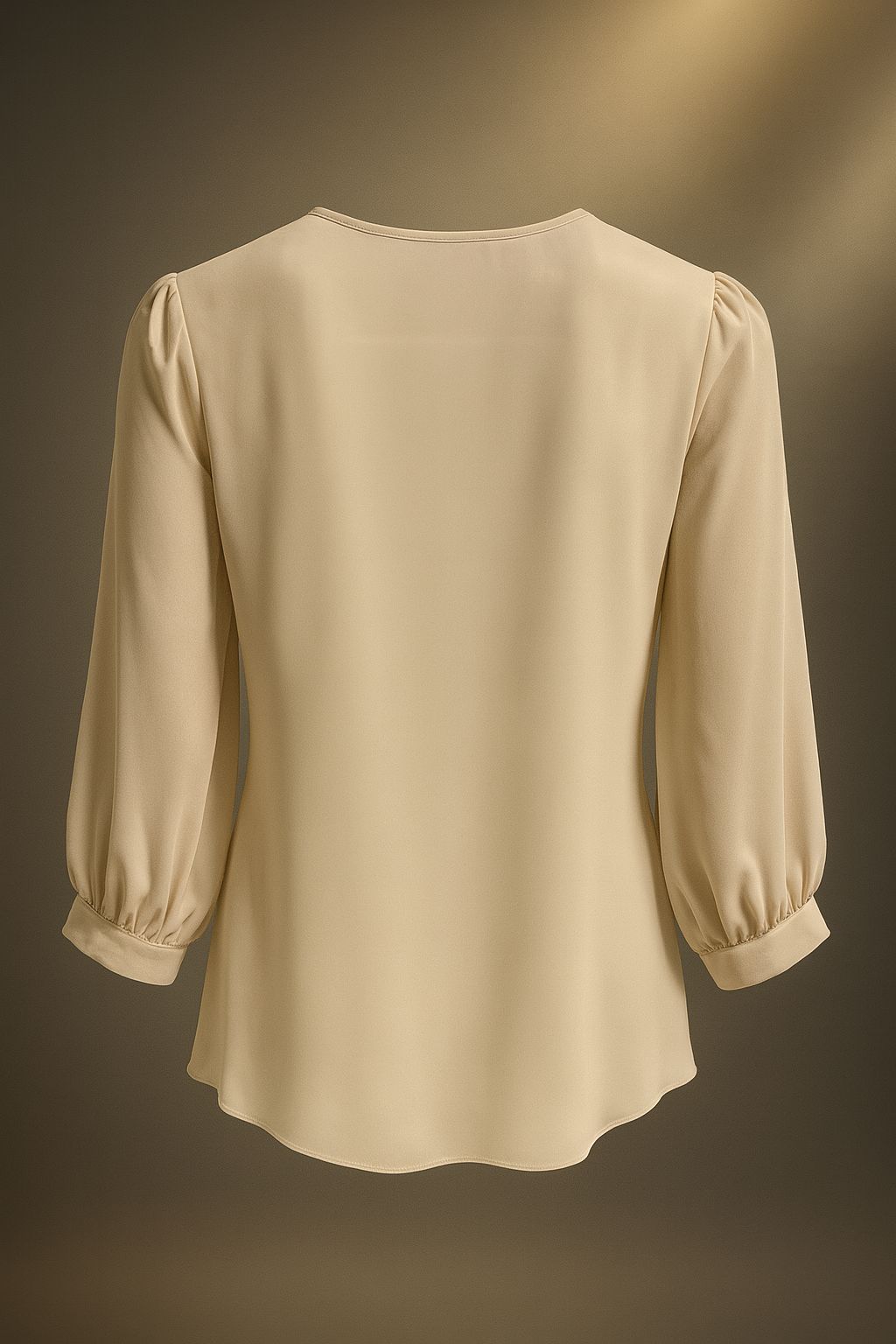 Şifon Ön Taş Detaylı Abiye Bluz Premium - Bej