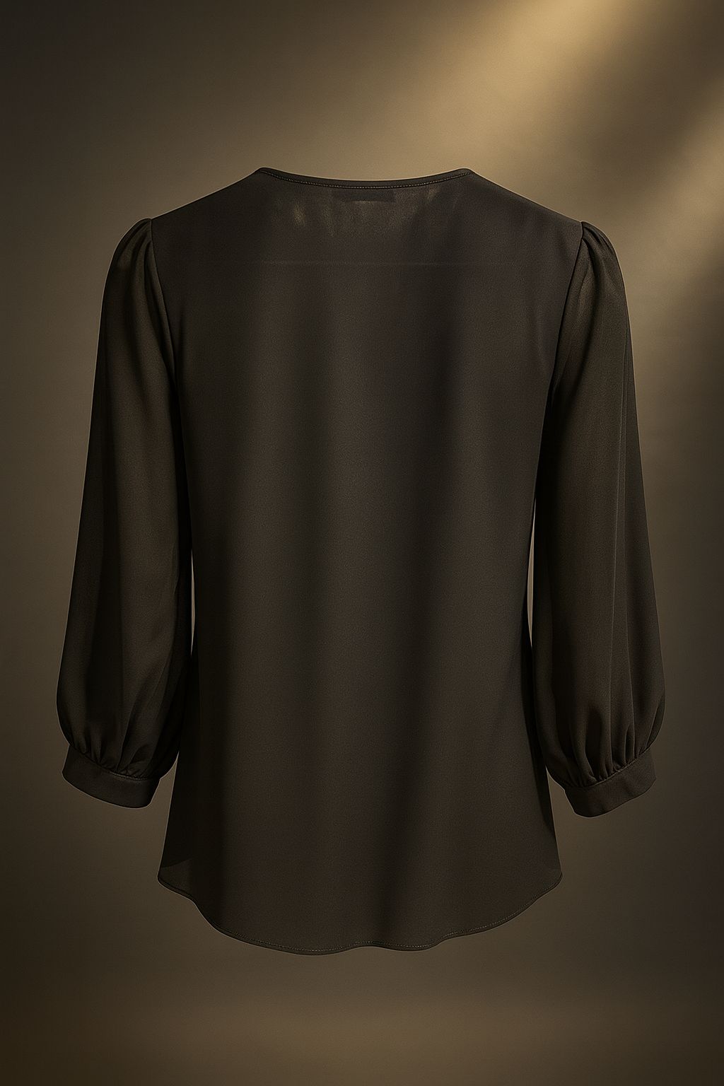 Şifon Ön Taş Detaylı Abiye Bluz Premium - Siyah