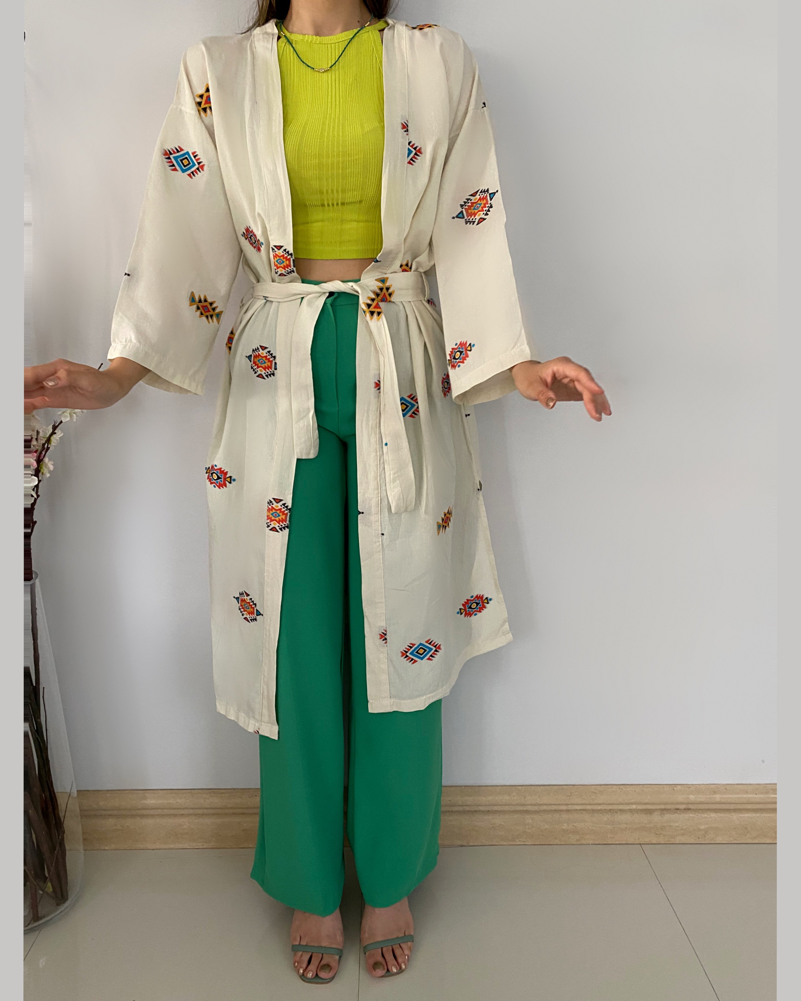 Etnik Desen Keten Kimono