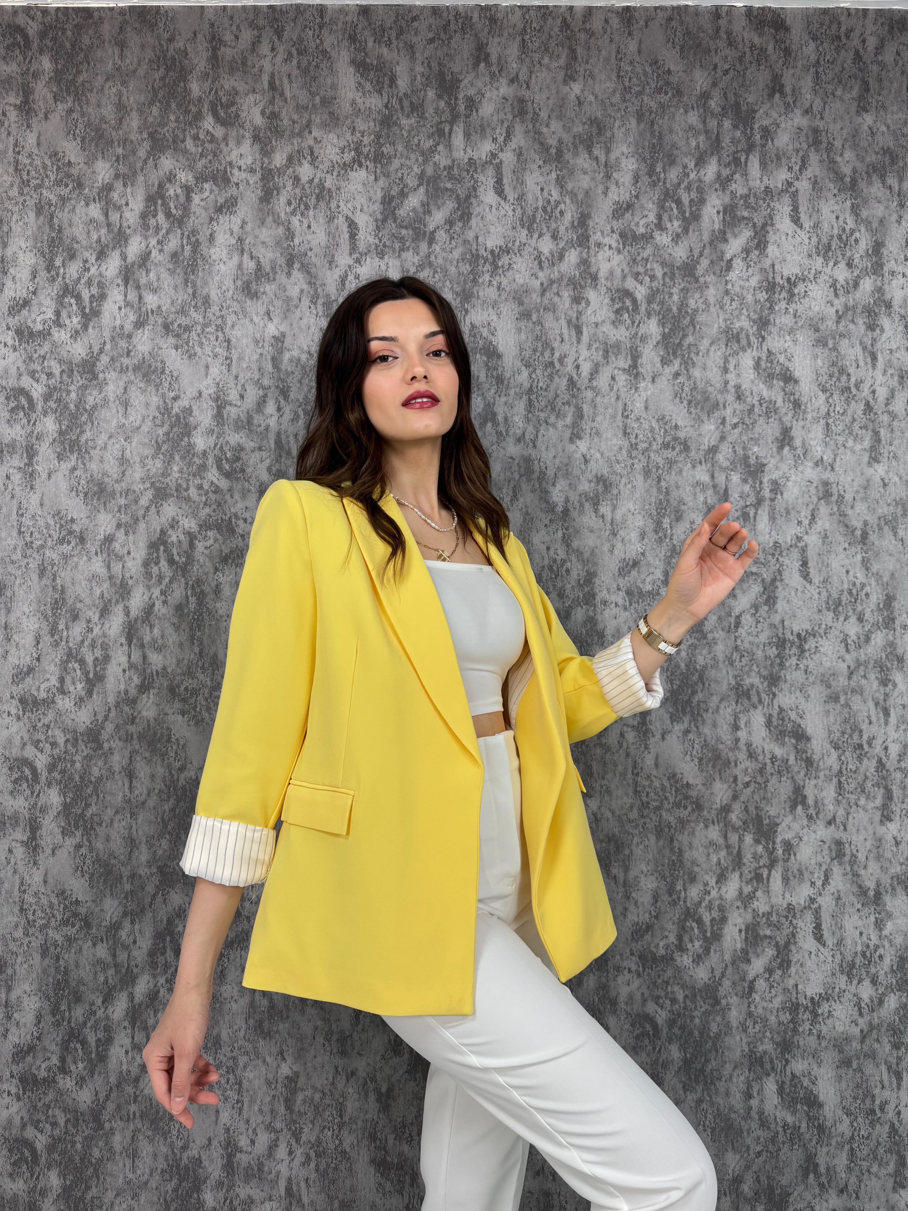 Blazer Ceket - Sarı