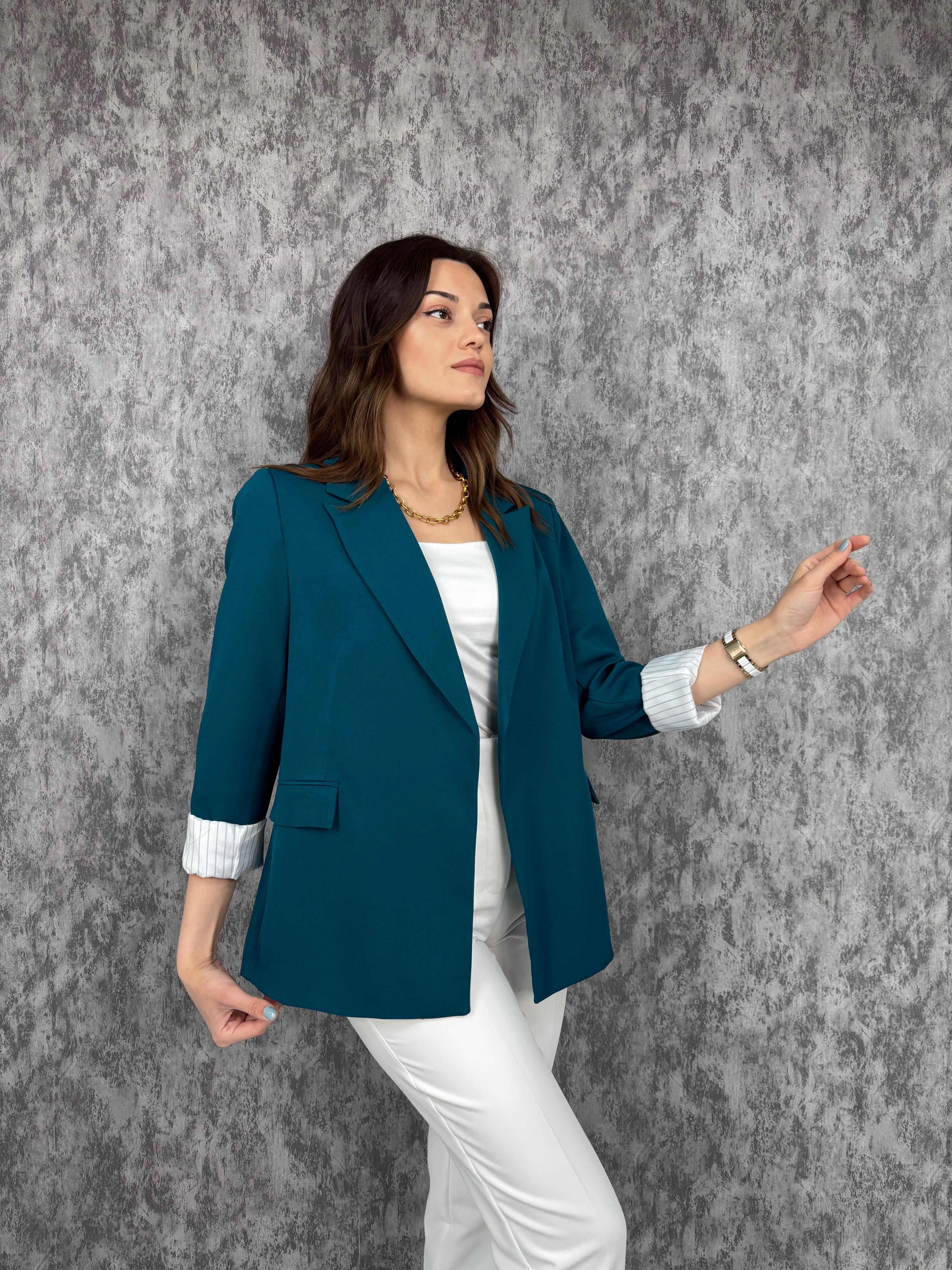 Blazer Ceket - Petrol Yeşili