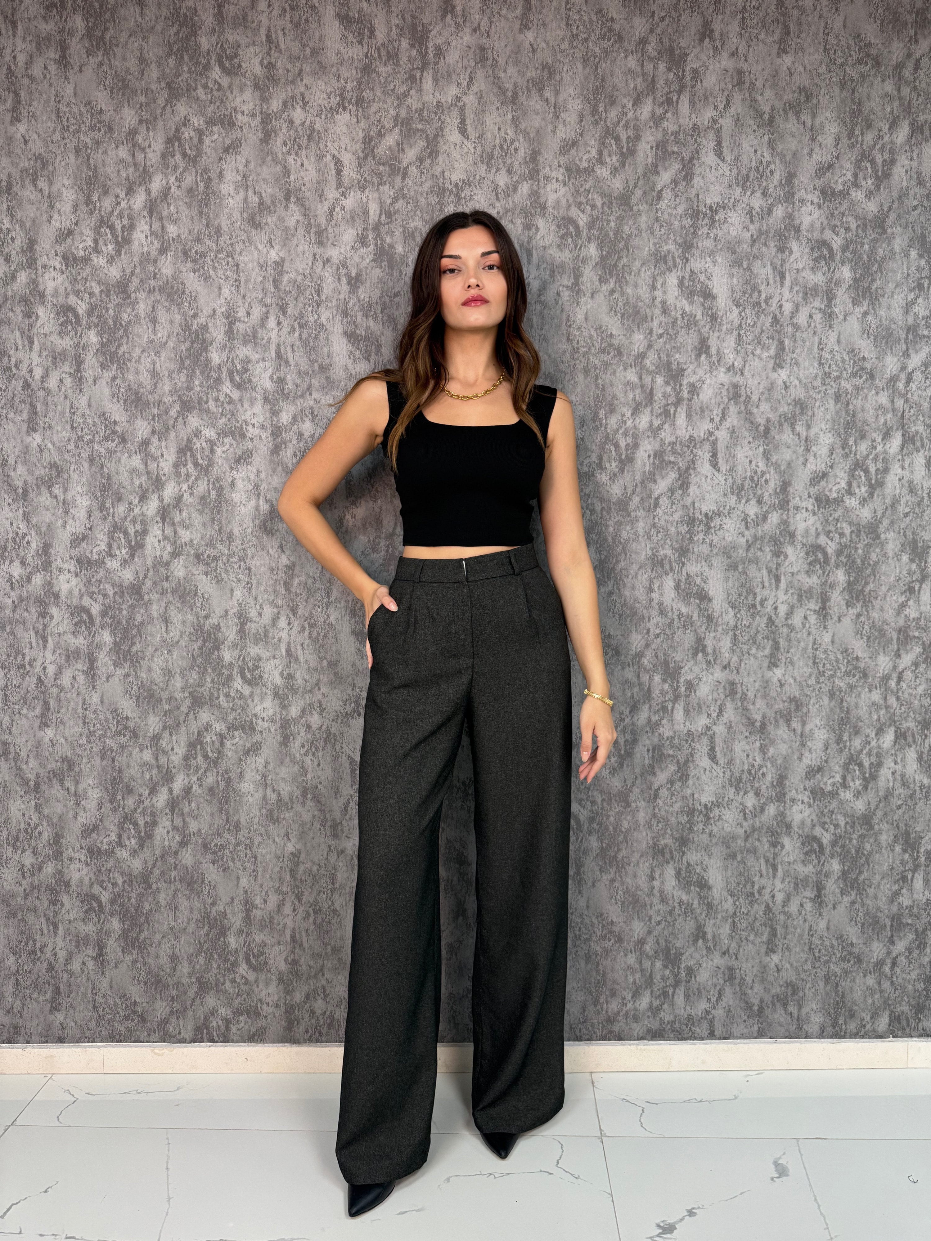 Vera Palazzo Pantolon  - Antrasit