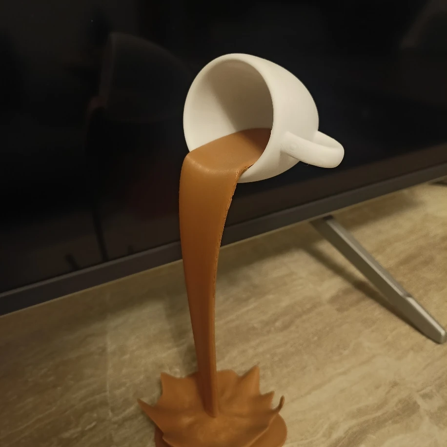 kahve dökülen efekt dekor