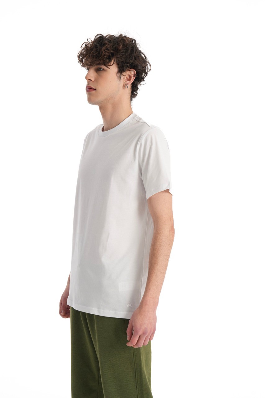 Beyaz Unisex Oversize Basic T-Shirt