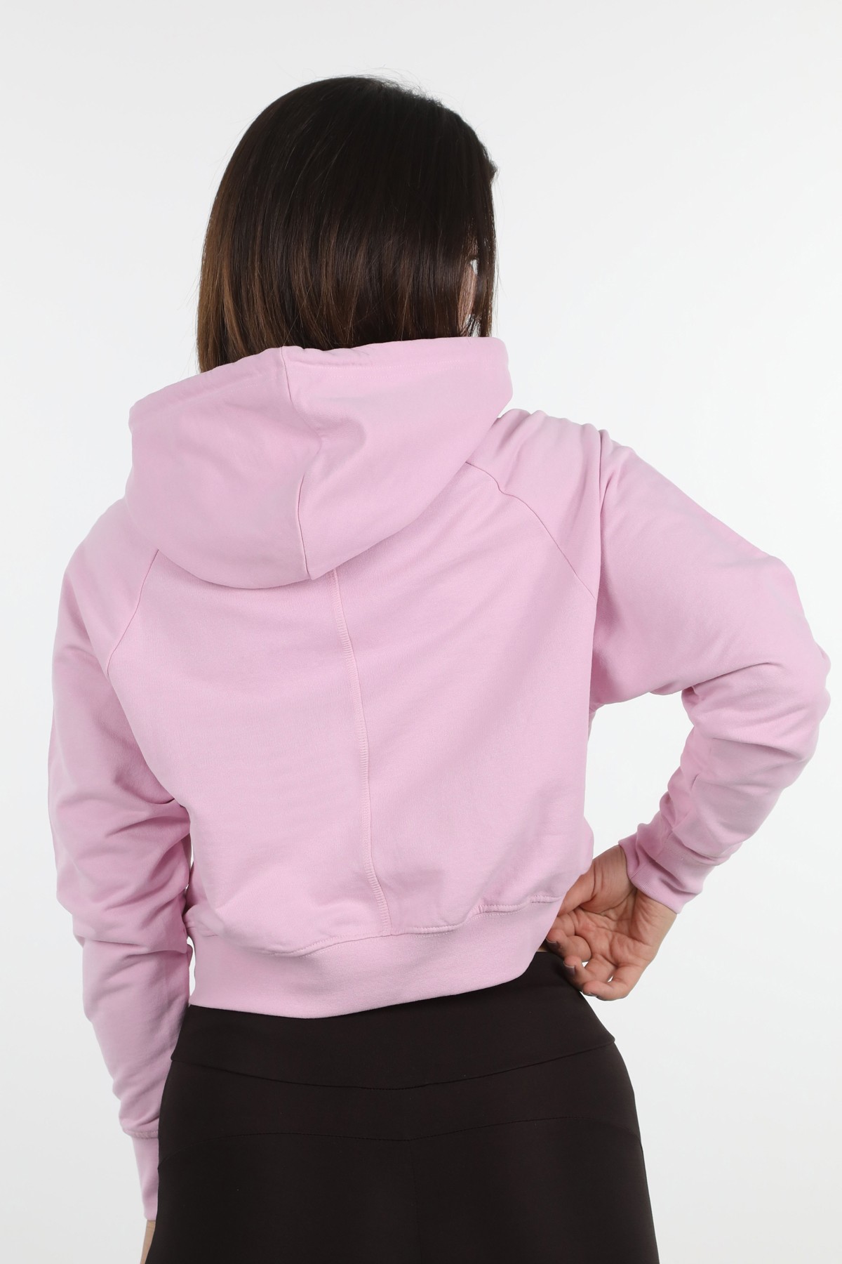 Pembe Crop Serisi Sweatshirt