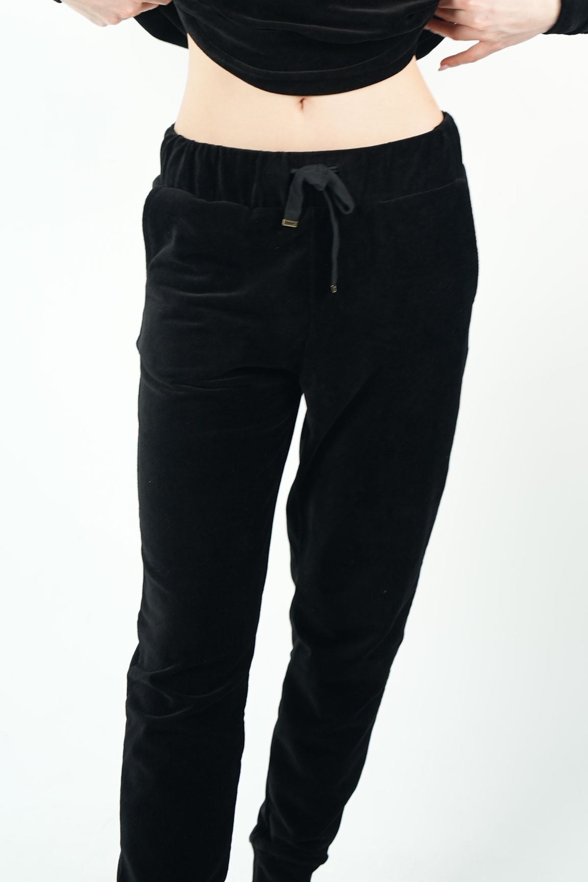 Siyah Kadife Pantalon