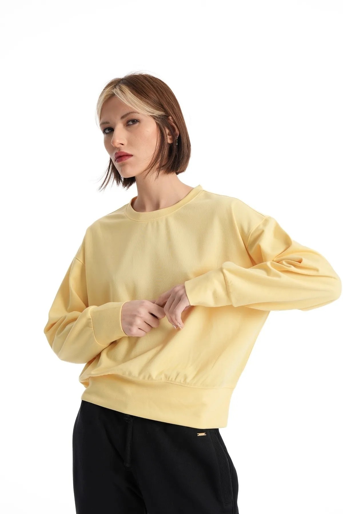 Sarı Cupro Premium Sweat