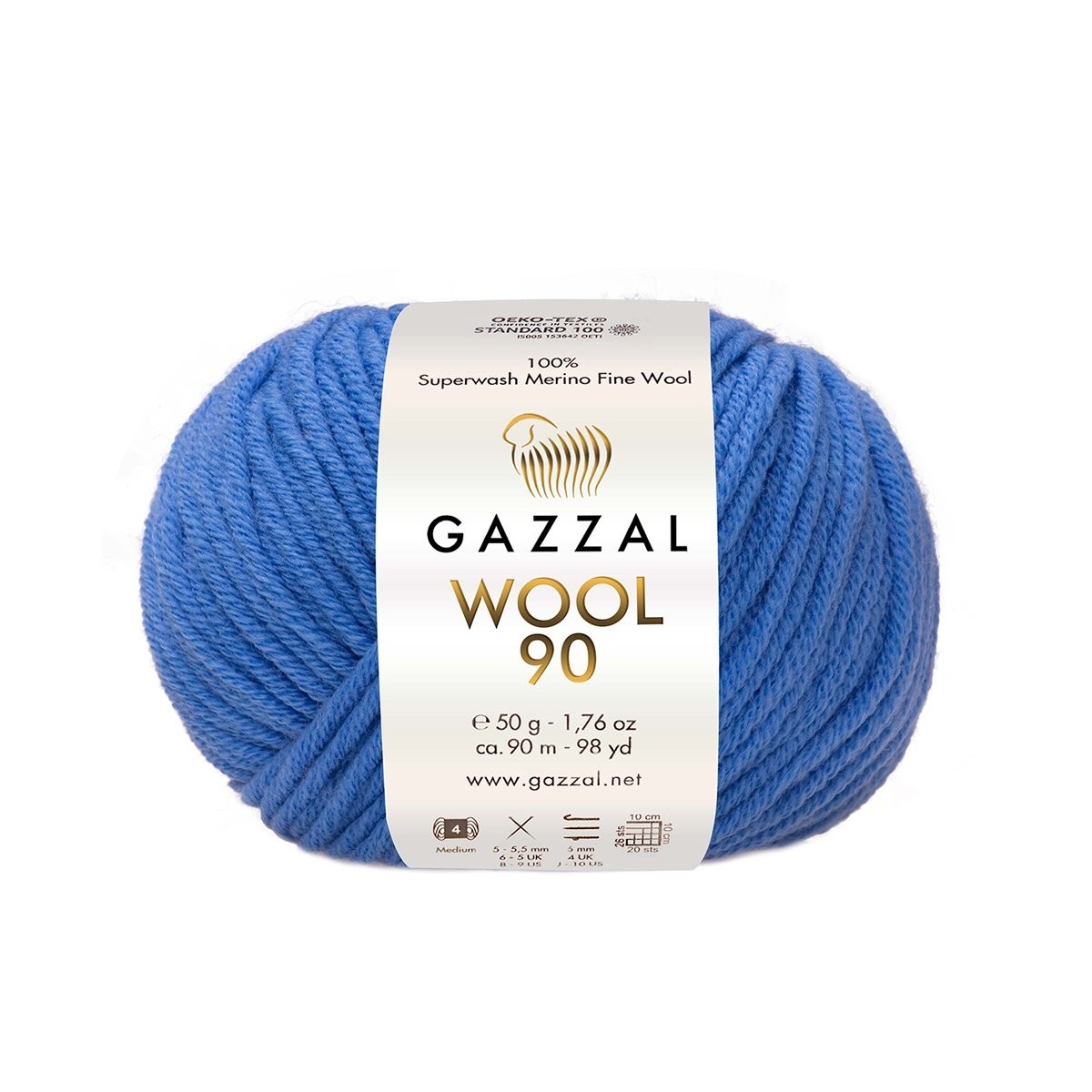 Gazzal Wool 90 El Örgü Ipliği