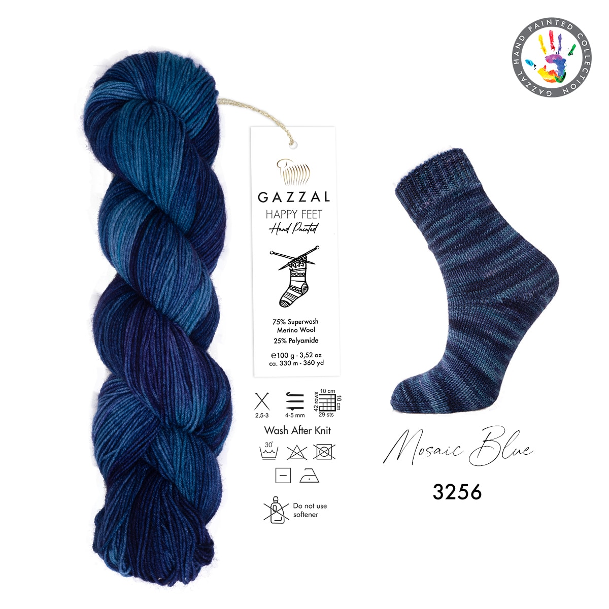 Gazzal Happy Feet 100gr 330mt El Örgü Ipliği