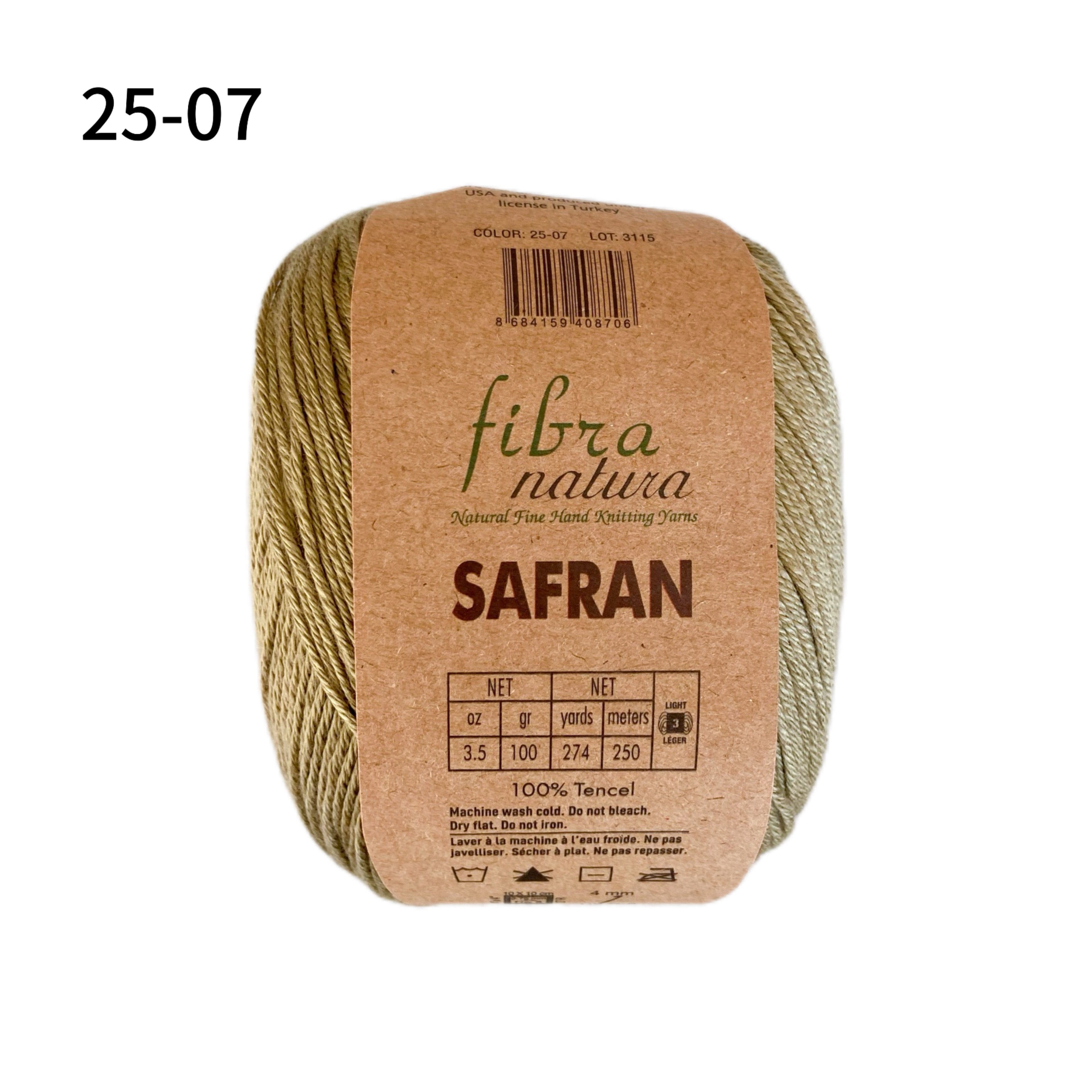 FİBRA NATURA SAFRAN %100 Tencel 100gr El Örgü Ipliği