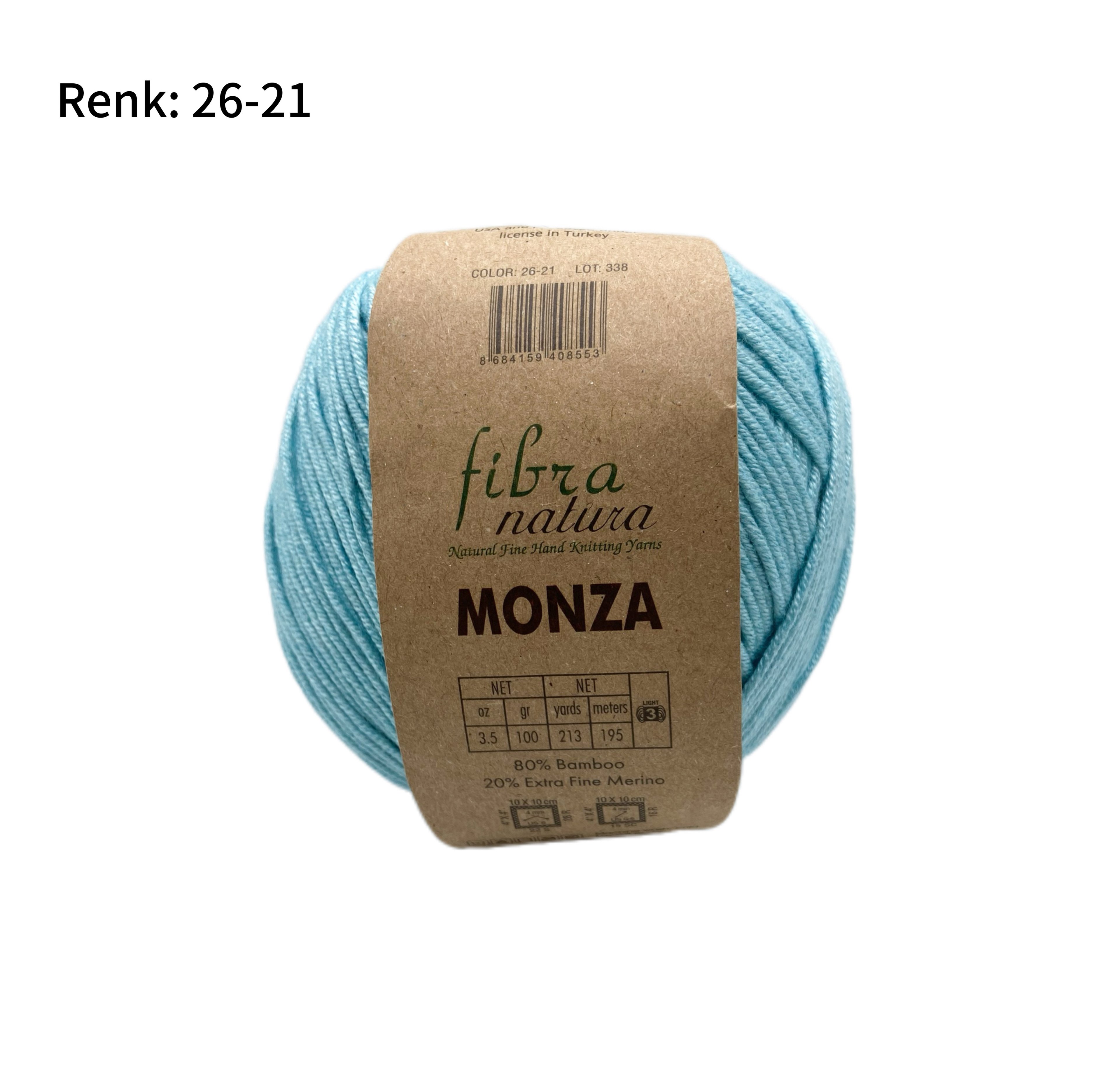 Fibra Natura MONZA 100gr 195mt El Örgü Ipliği