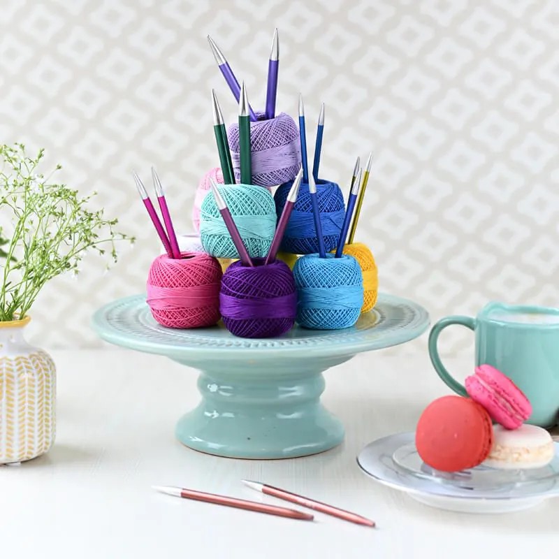 KnitPro Zing Değiştirilebilir Misinalı Şiş Ucu KISA (10cm) - 6mm