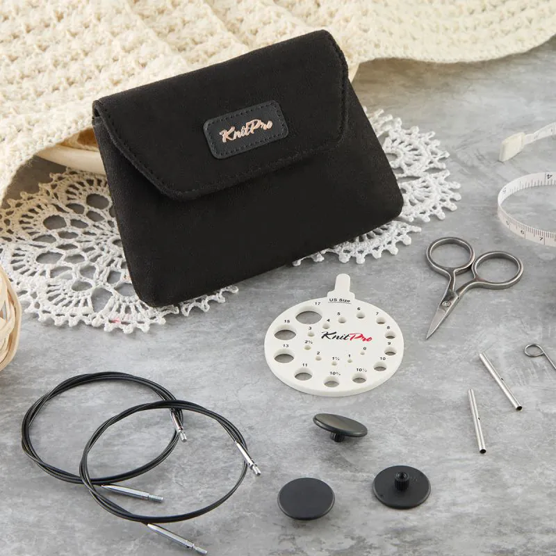 KnitPro Aksesuar Kesesi - Kömür Rengi - İçi Boş