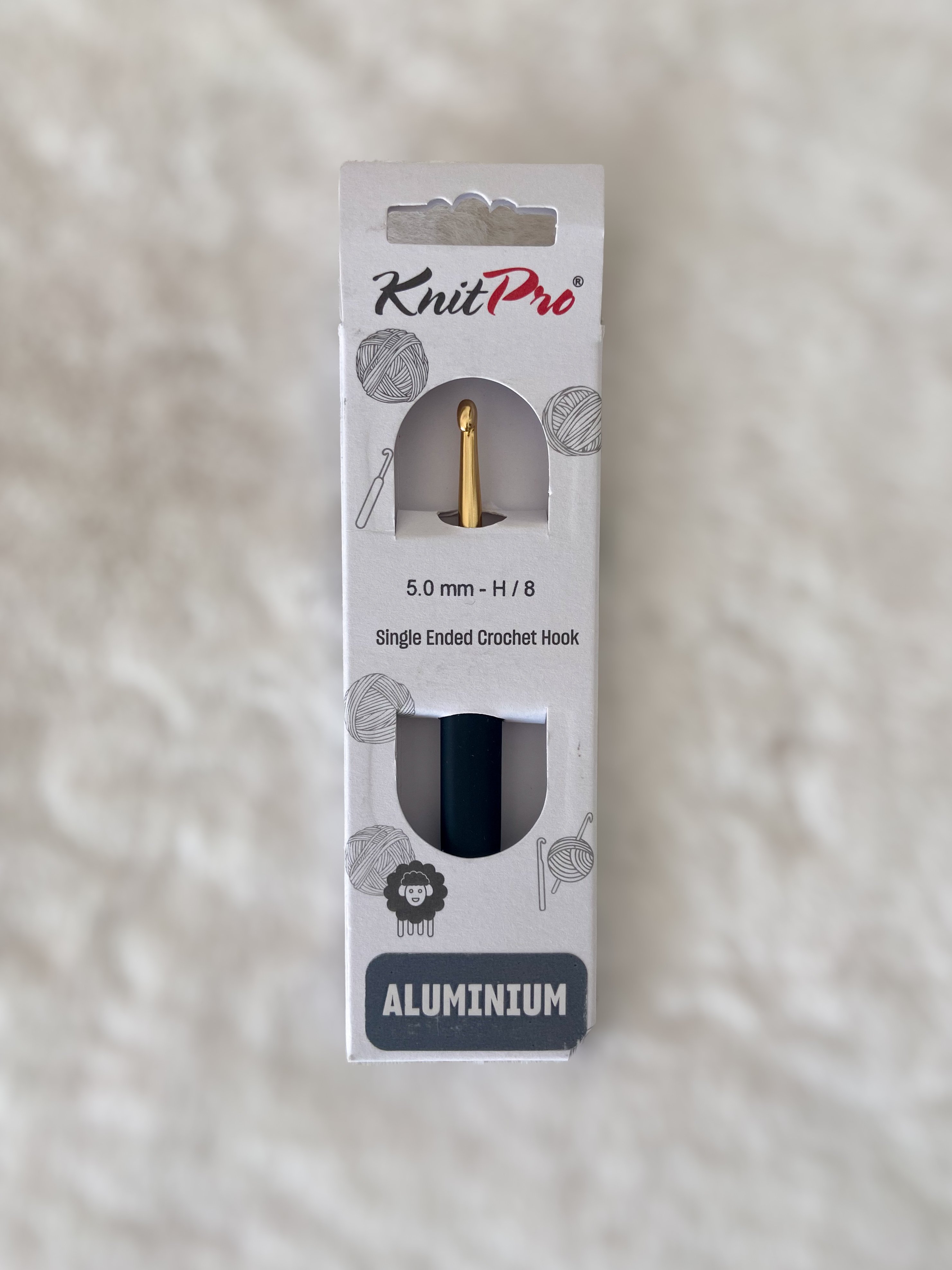 KnitPro GOLD Aluminium Tığ 5.00mm