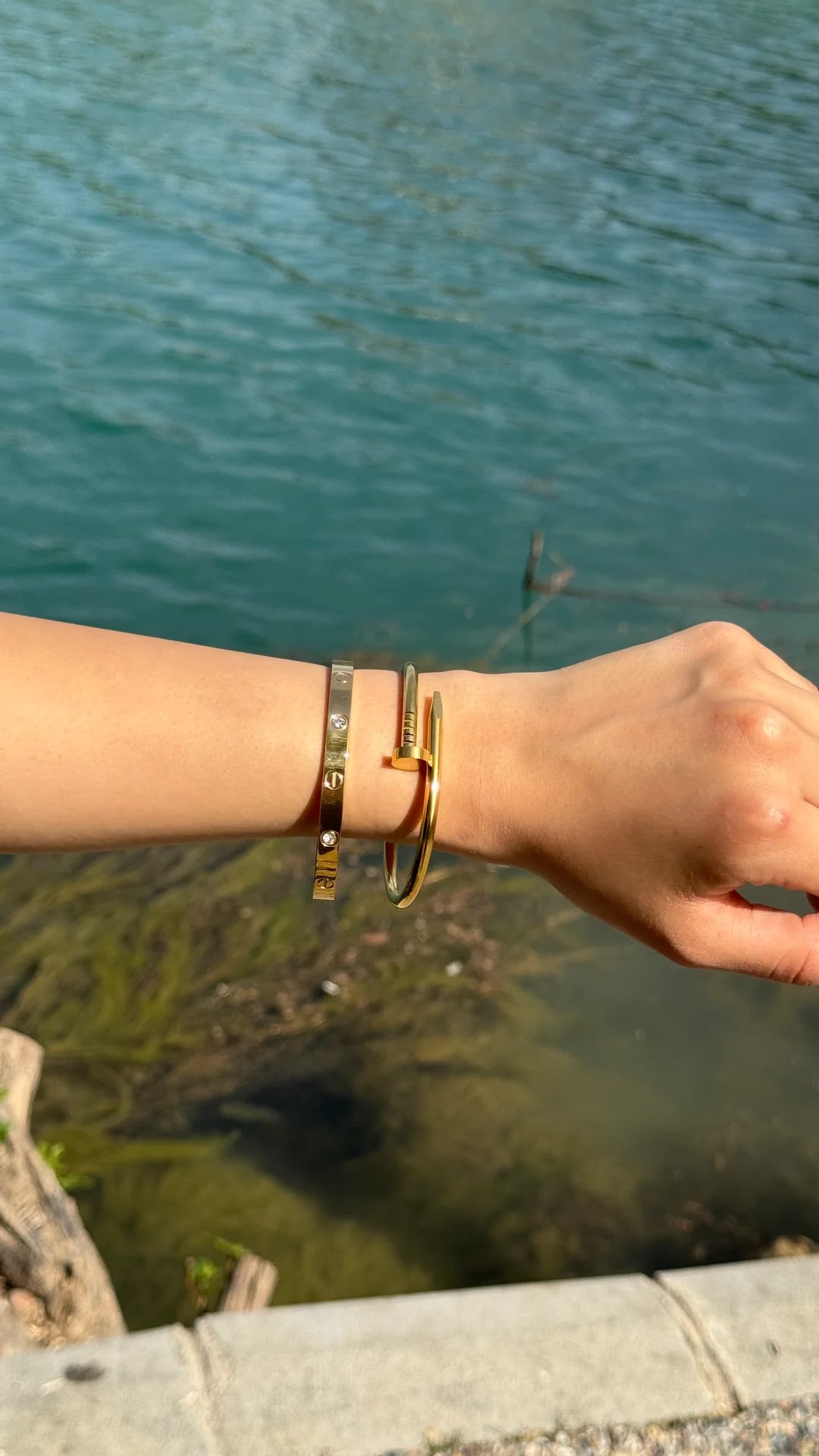 Çivi + Bilezik Seti (Gold)