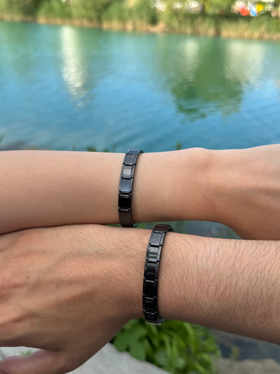 İtalyan Charm Unisex Siyah Bileklik