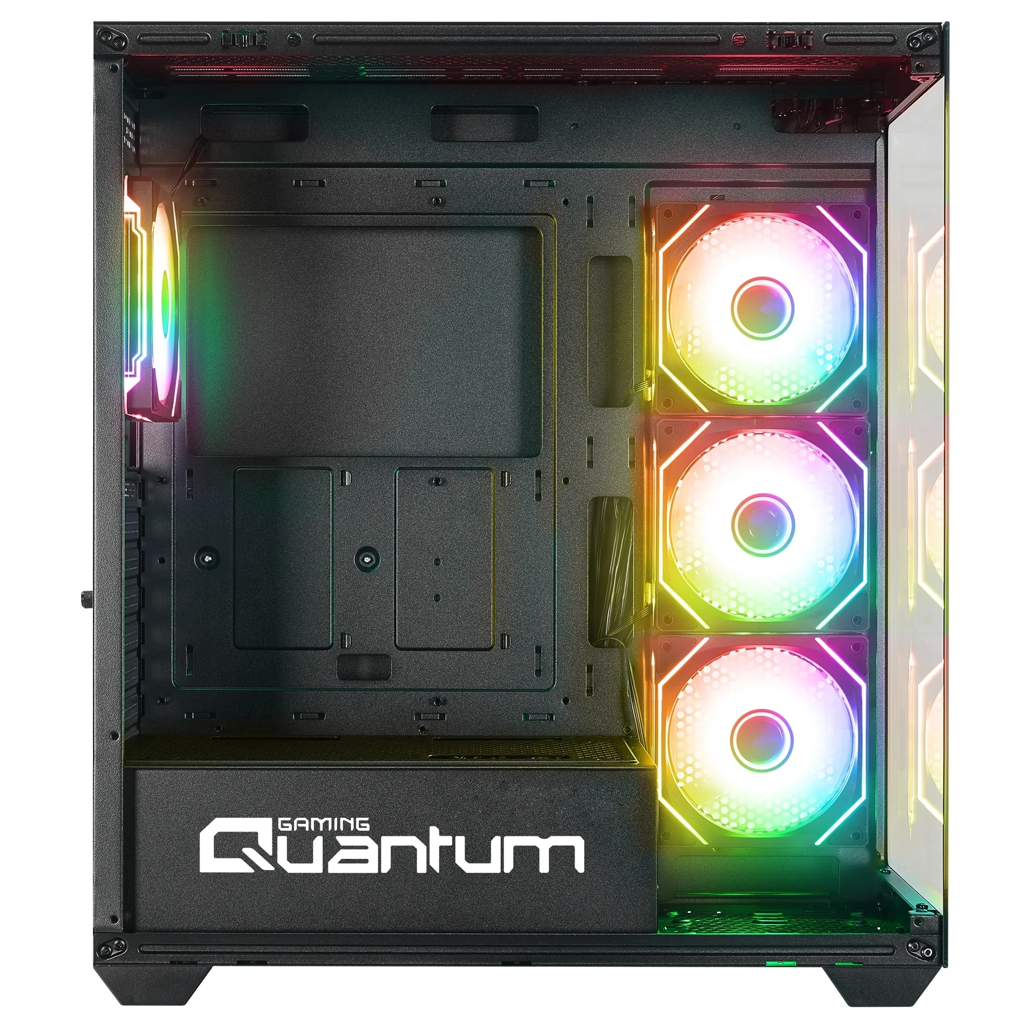 Quantum Gaming AquaRGB AQRY7RX0XT Ryzen 7 5700X 32GB DDR5 1TB NVMe RX9060XT 16GB Fdos Gaming Desktop