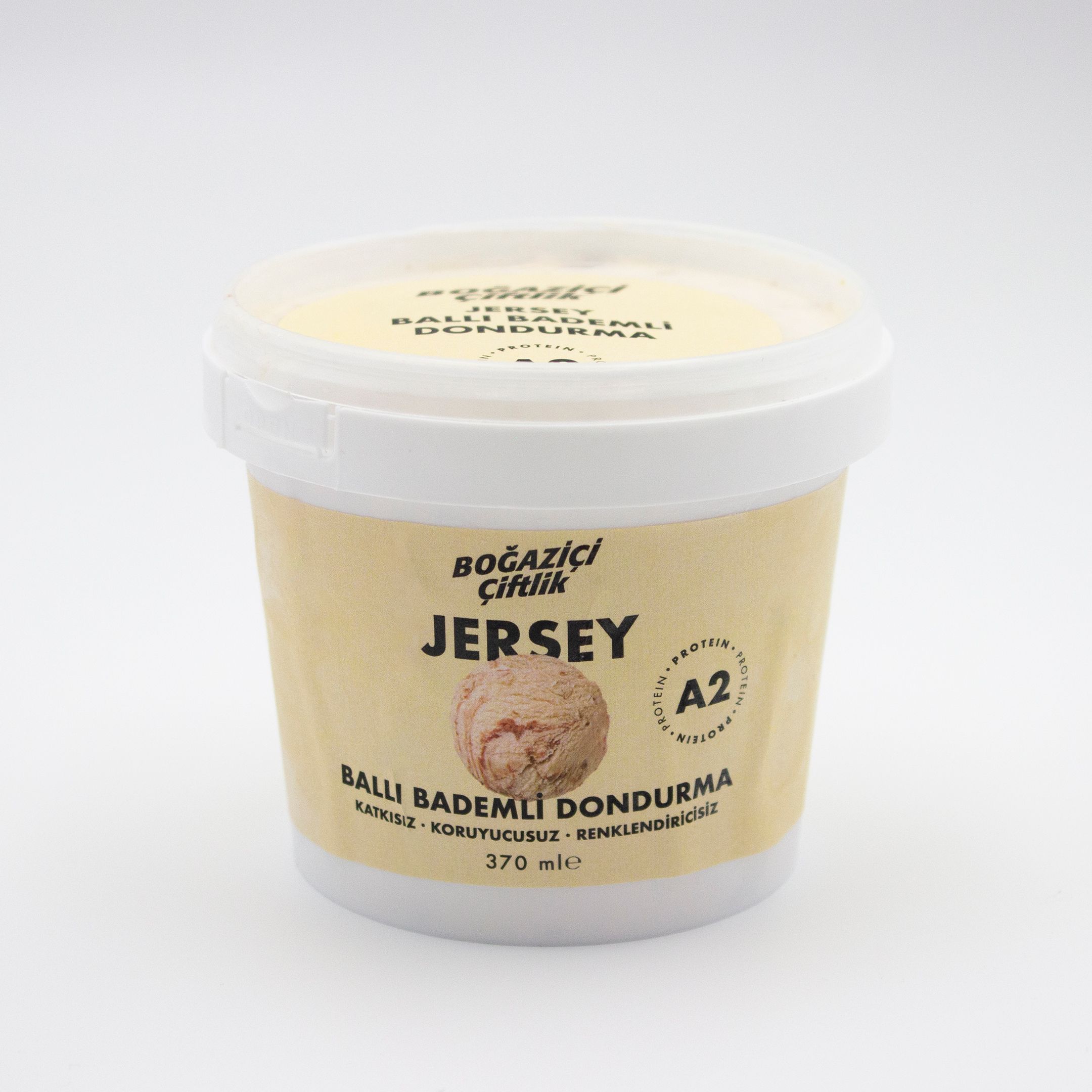 Jersey Sütlü Ballı Bademli Dondurma 370 ml
