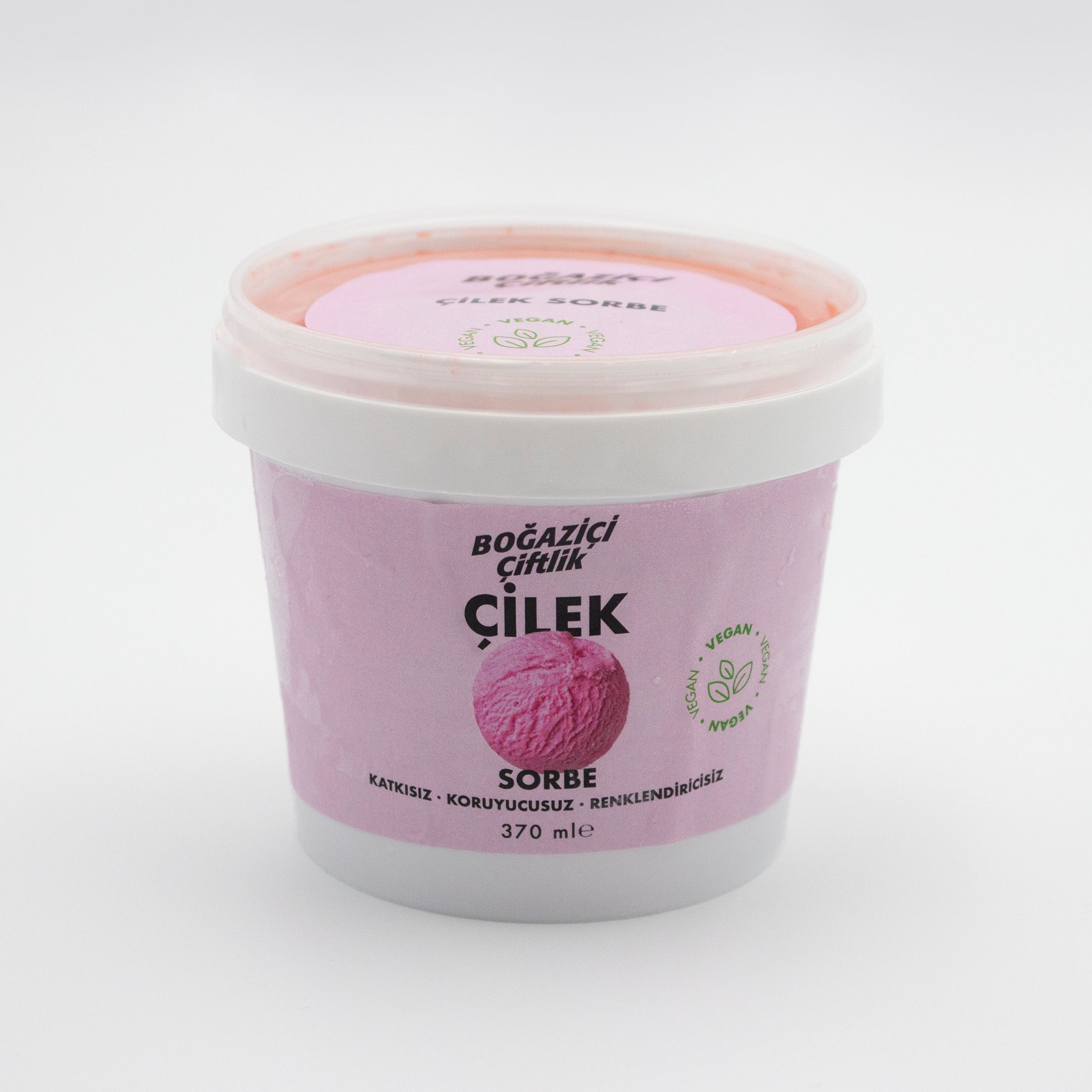 Vegan Çilekli Sorbe