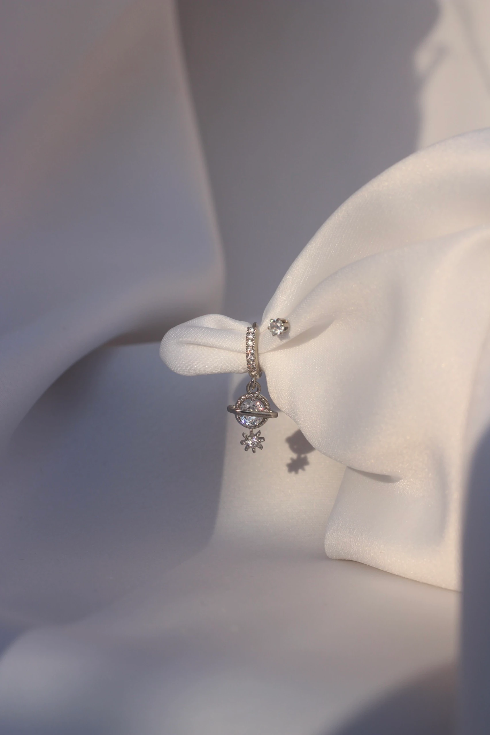 Satürn Küpe - Silver