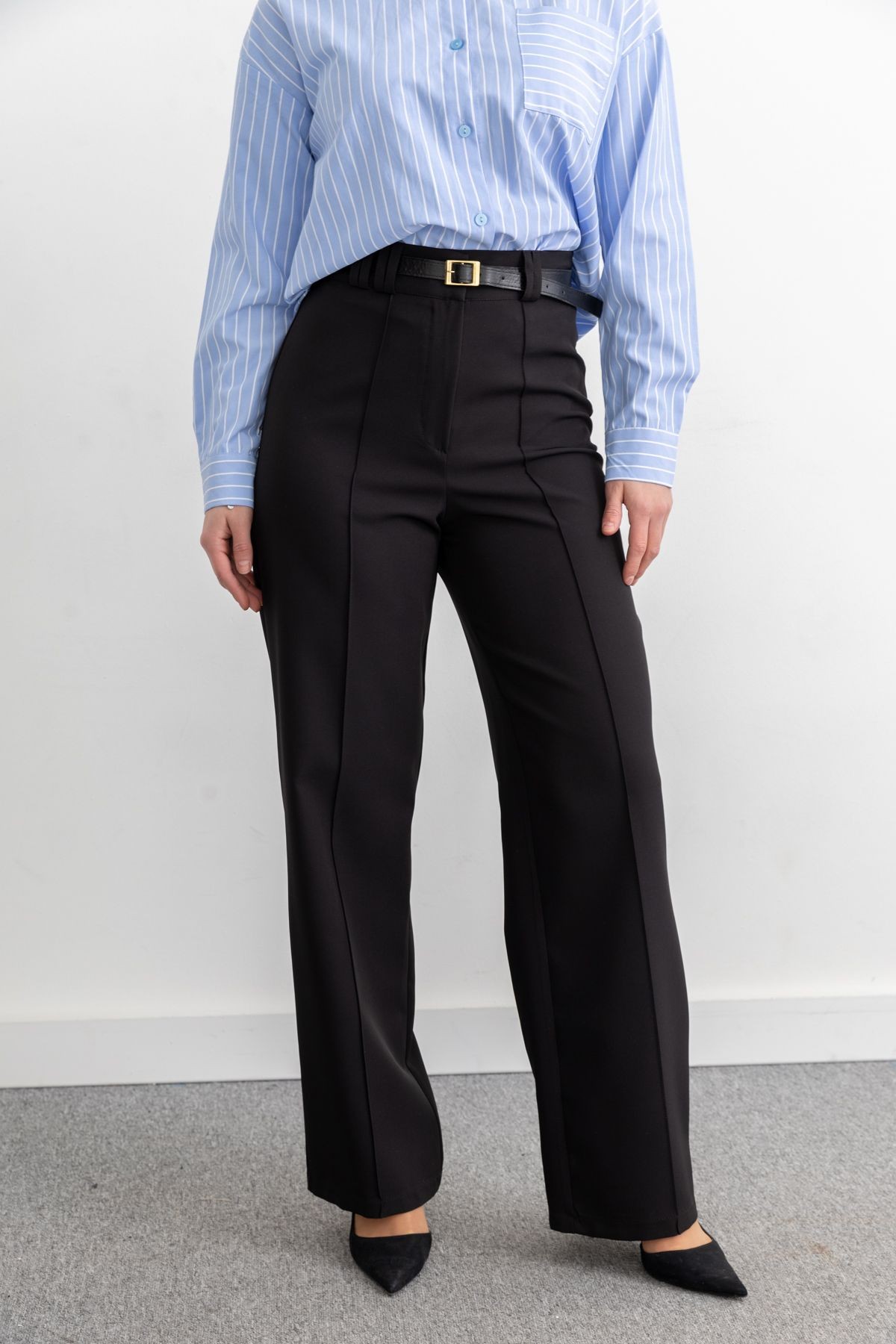 3080 Double Kemerli Pantolon