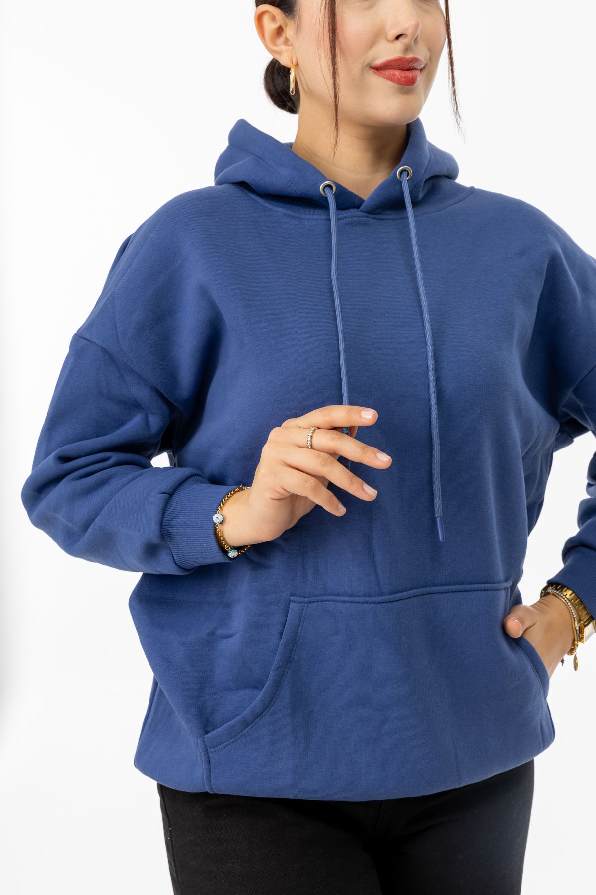 Yüksel Ergül 3854 Kapüşonlu Kanguru Cepli Sweatshirt