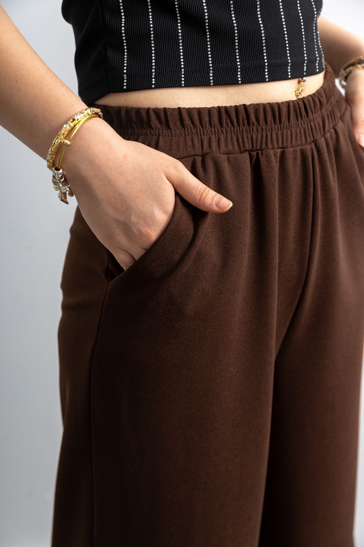 Kadın Scuba Krep Oversize Kesim Pantolon