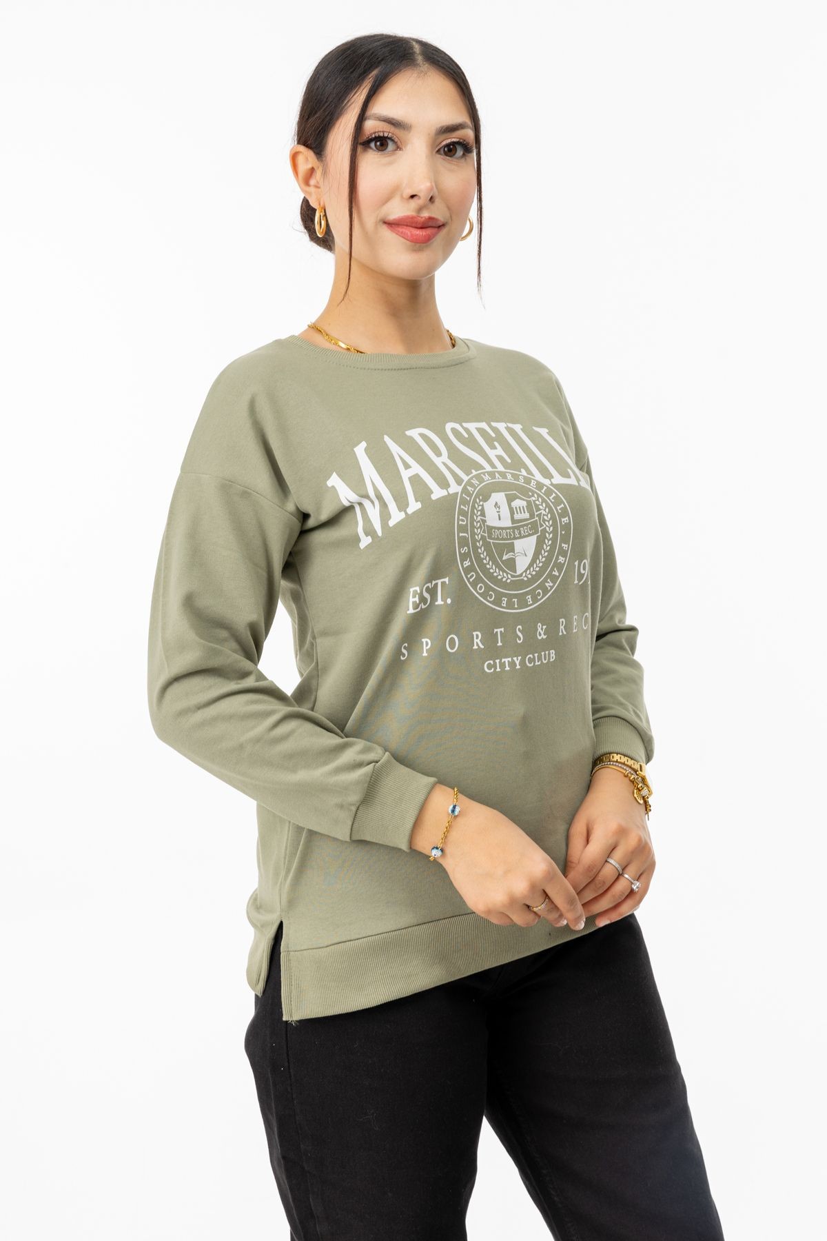 Yüksel Ergül 5940 İki İplik Baskılı Sweatshirt image