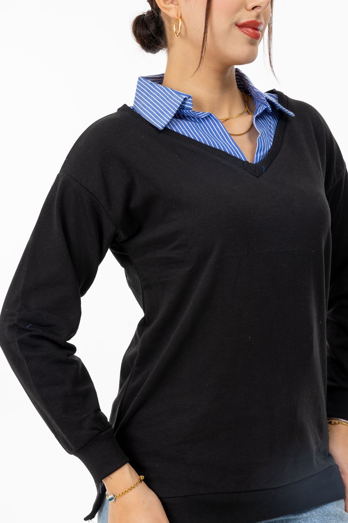 6033 Gömlek Yaka Tunik