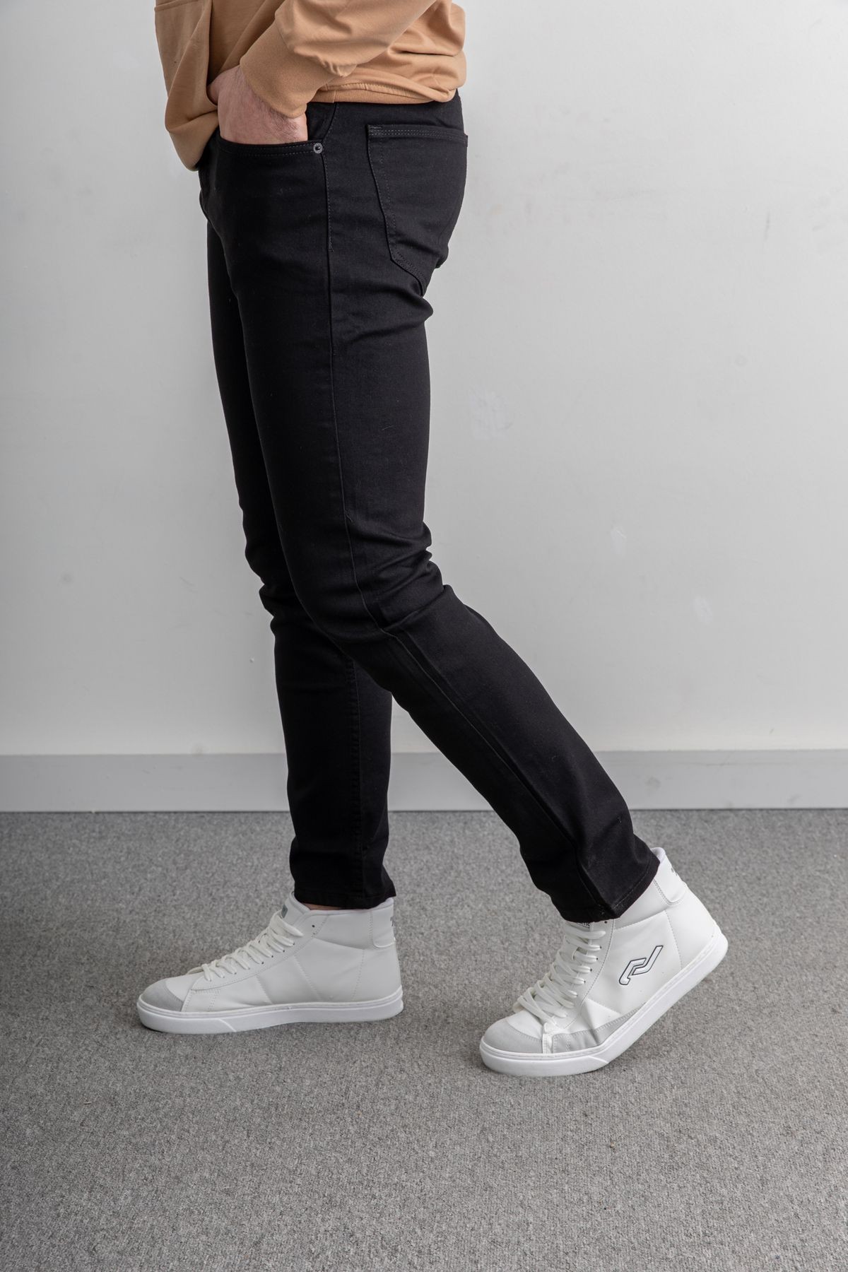 Erkek Rahat Kalıp Premium Kumaş Slim Fit Kot Pantolon