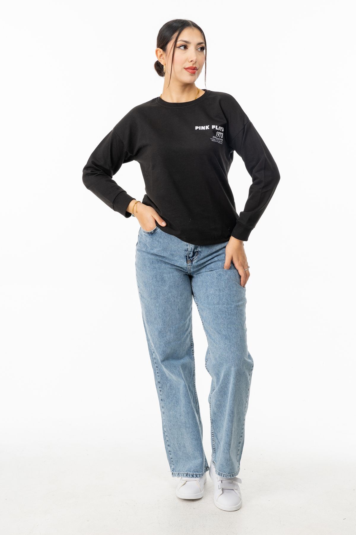 Yüksel Ergül 5940 İki İplik Baskılı Sweatshirt