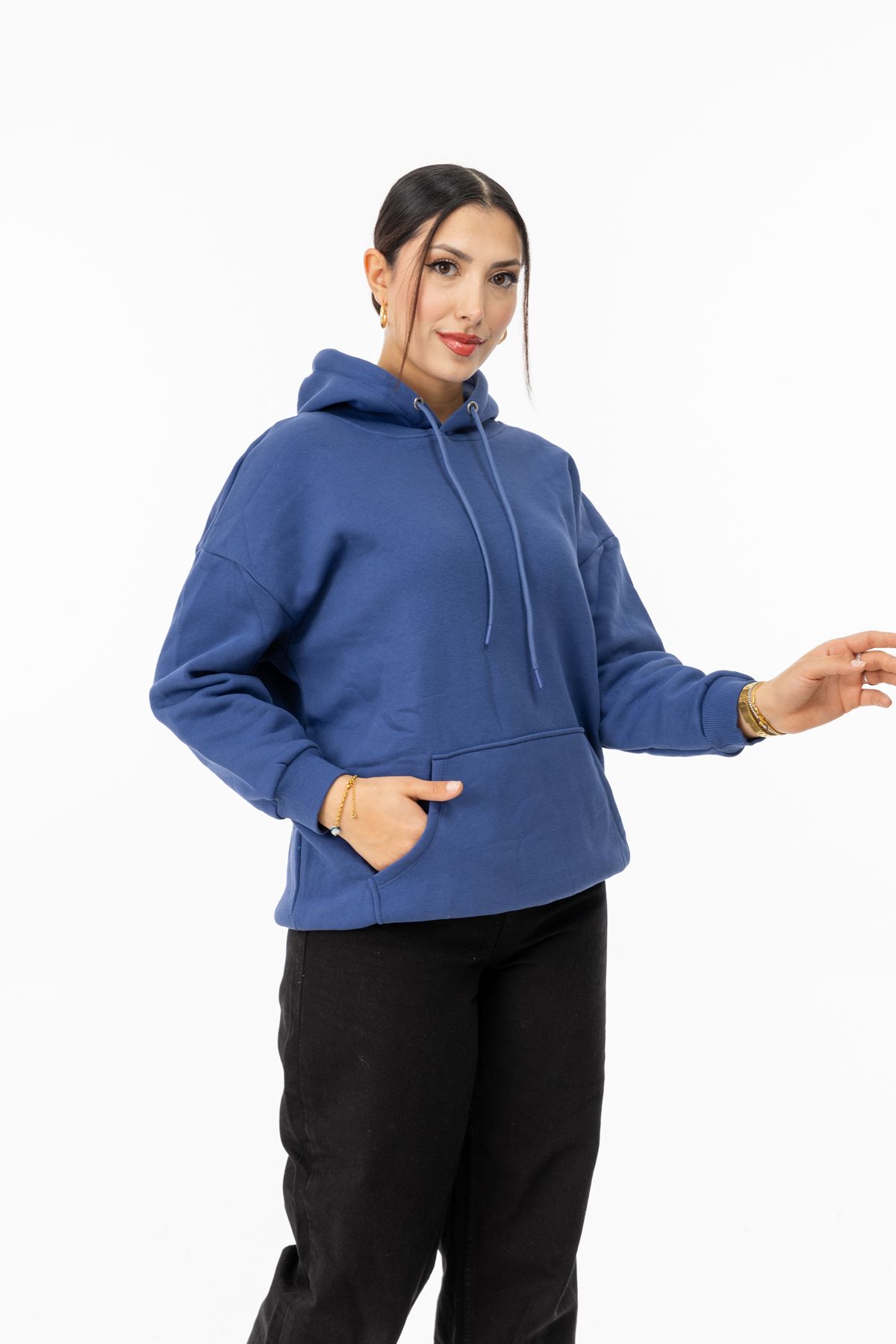 Yüksel Ergül 3854 Kapüşonlu Kanguru Cepli Sweatshirt image