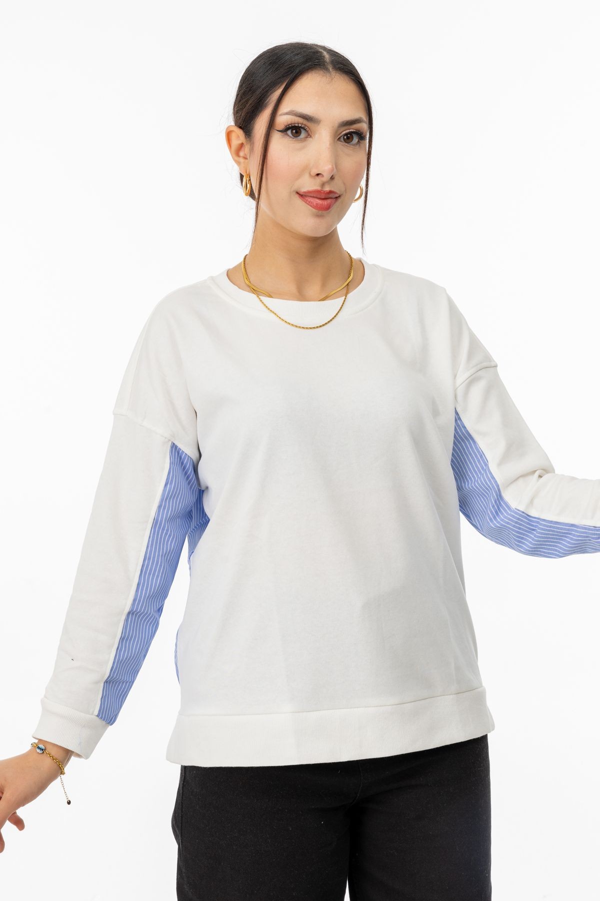 Yüksel Ergül 6040 Arka Garnili Sweatshirt