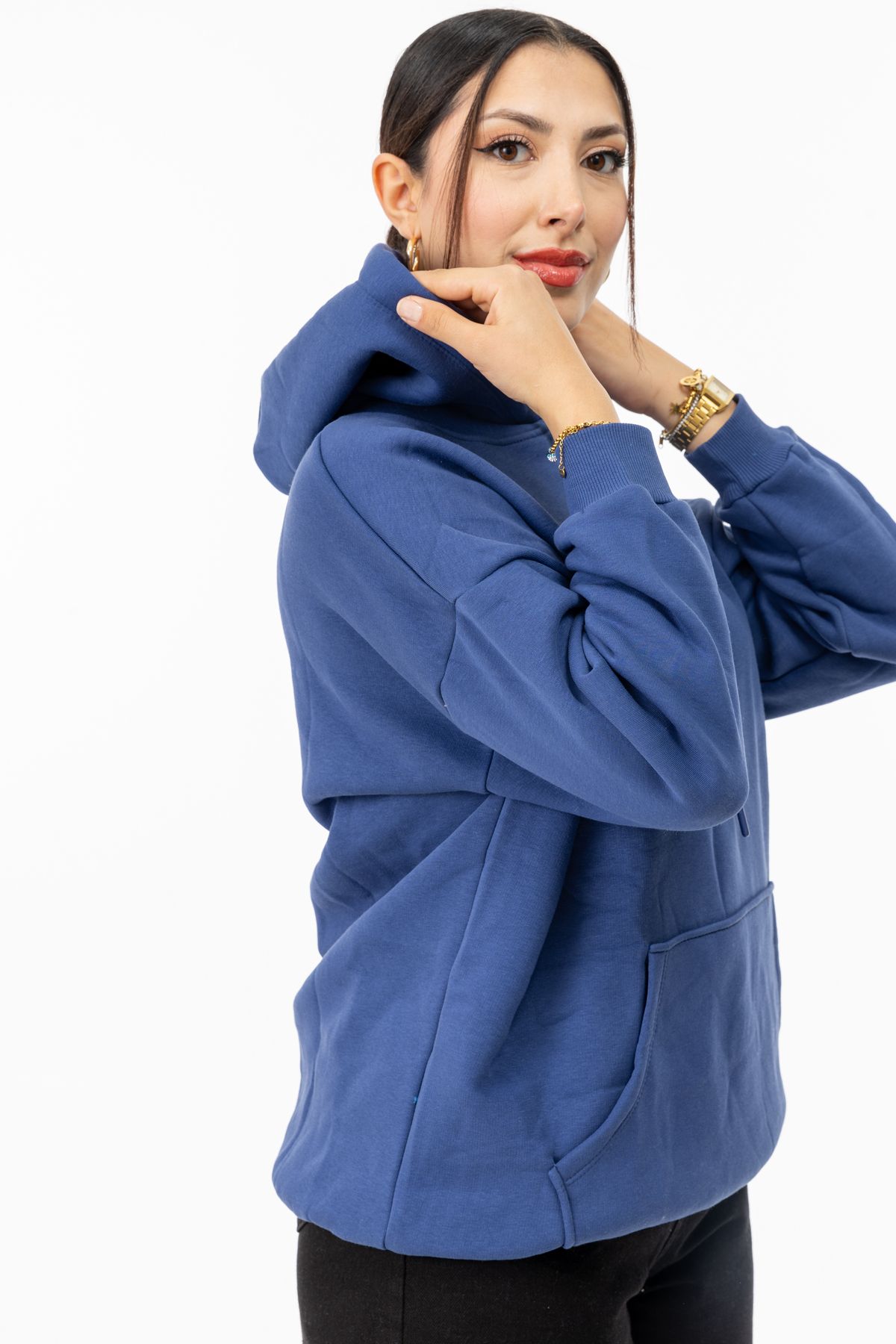 Yüksel Ergül 3854 Kapüşonlu Kanguru Cepli Sweatshirt